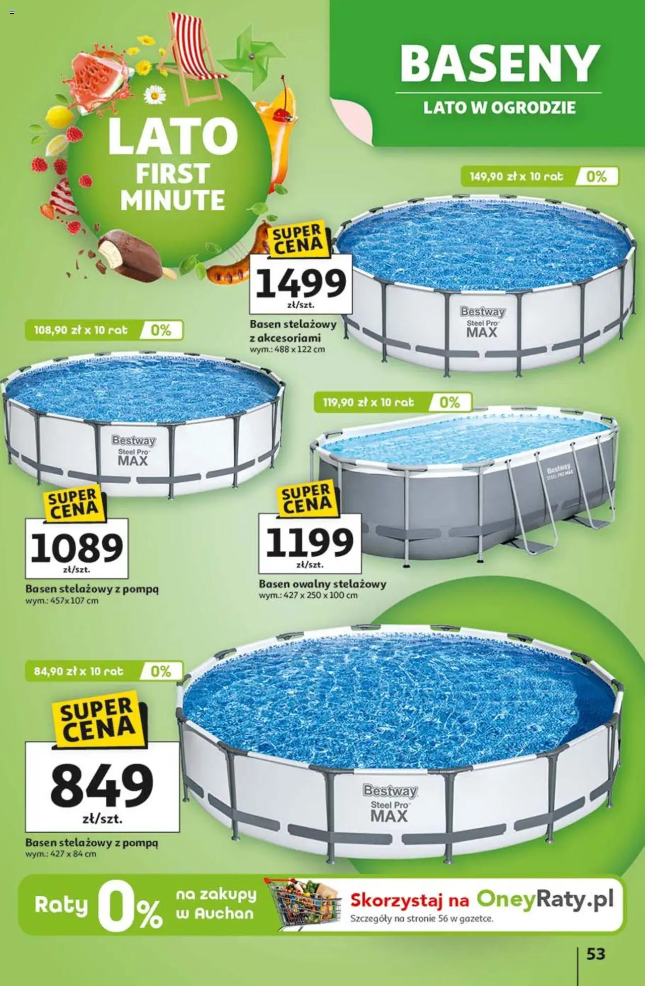 Auchan Lato First Minute Hipermarket Gazetka ważna od 05.06.2025 do 11.06.2025 strona 57