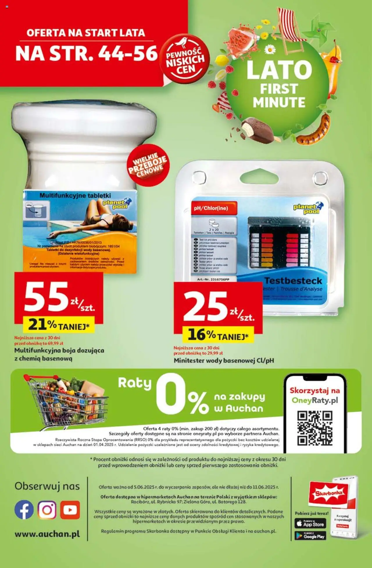 Auchan Lato First Minute Hipermarket Gazetka ważna od 05.06.2025 do 11.06.2025 strona 60