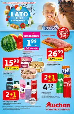 Auchan Lato Pełne Przyjemności Hipermarket Gazetka ważna od  10.07.2025 do 16.07.2025 strona 1