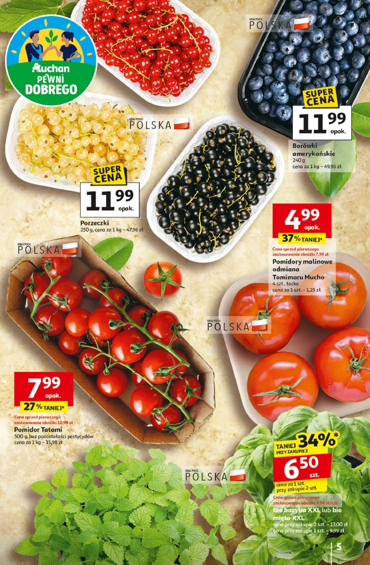 Auchan Lato Pełne Przyjemności Hipermarket Gazetka ważna od  10.07.2025 do 16.07.2025 strona 5