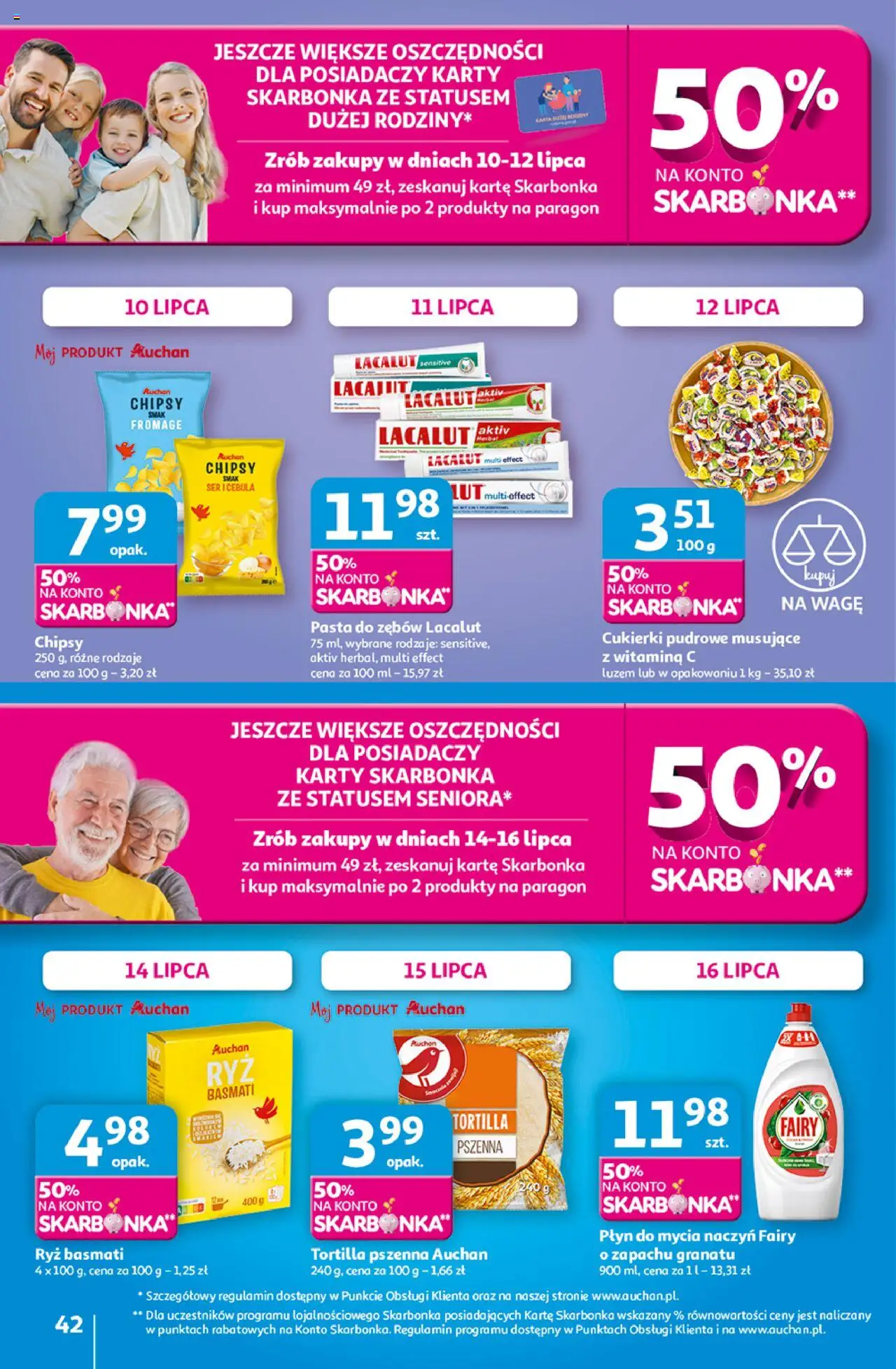 Auchan Lato Pełne Przyjemności Hipermarket Gazetka ważna od  10.07.2025 do 16.07.2025 strona 42
