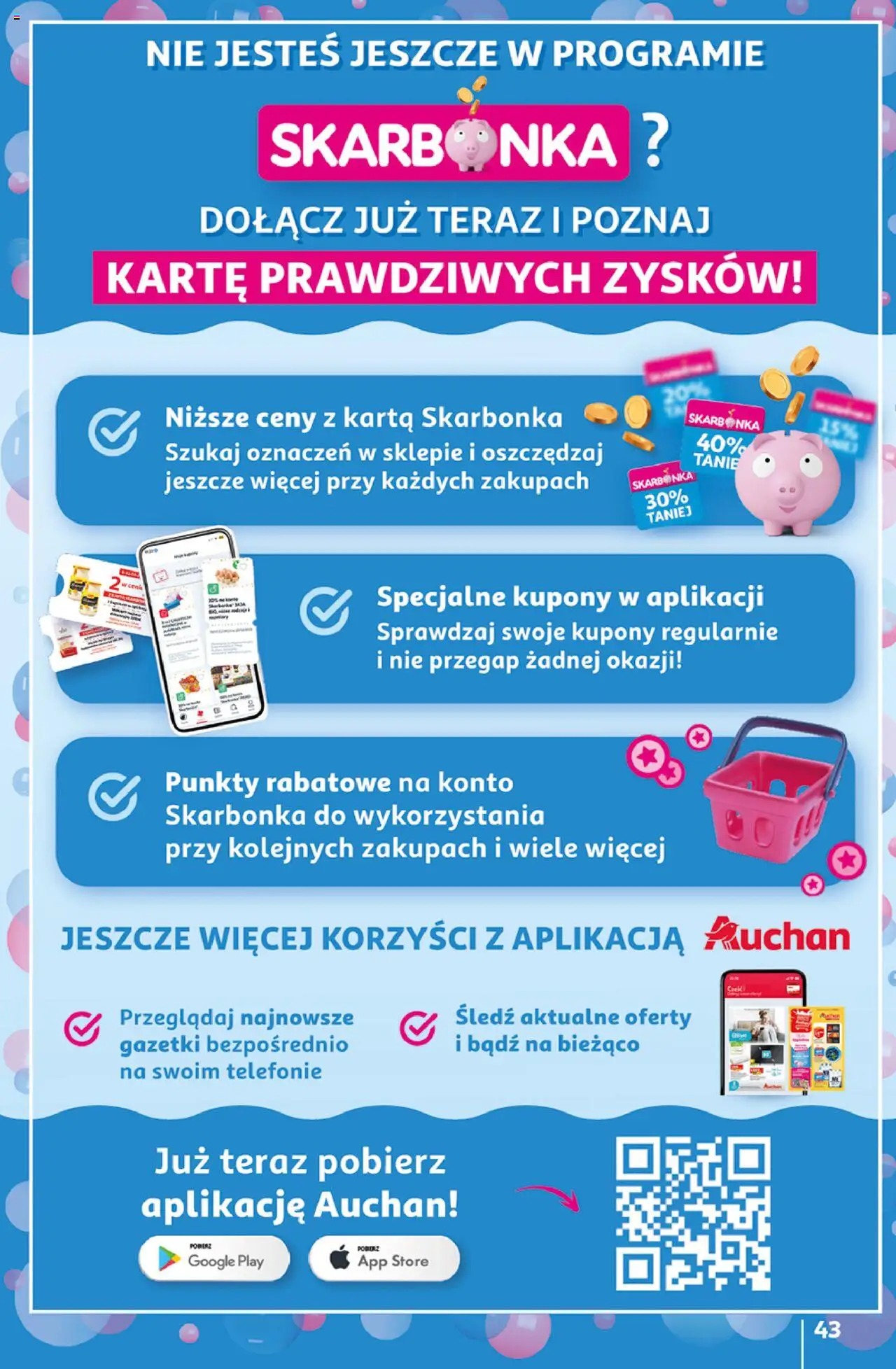 Auchan Lato Pełne Przyjemności Hipermarket Gazetka ważna od  10.07.2025 do 16.07.2025 strona 43