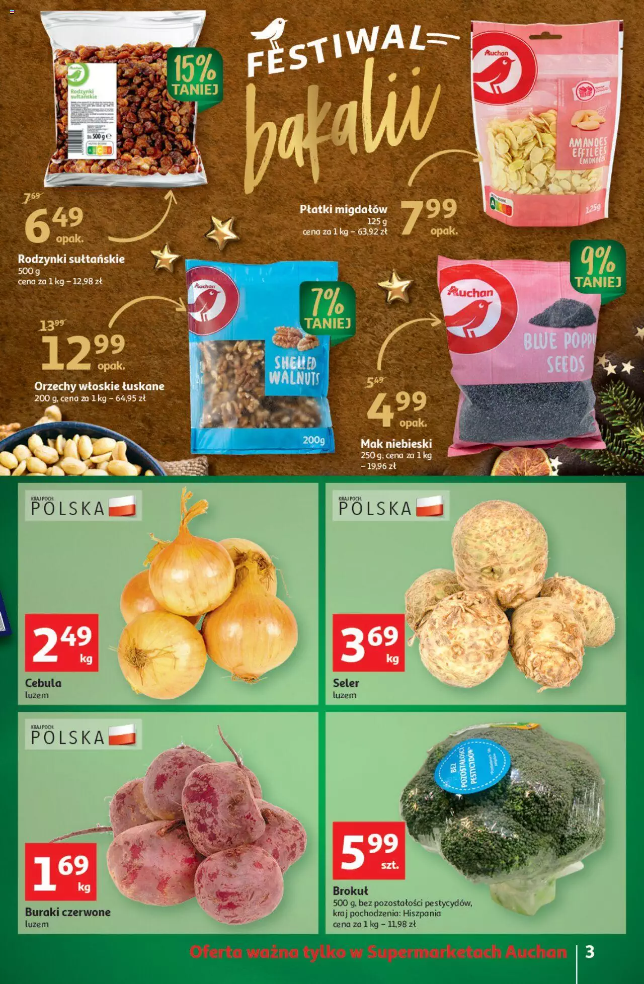 Auchan Magia Mikołajkowa Supermarket Gazetka ważna od 01.12.2022 do 07.12.2022 strona 3