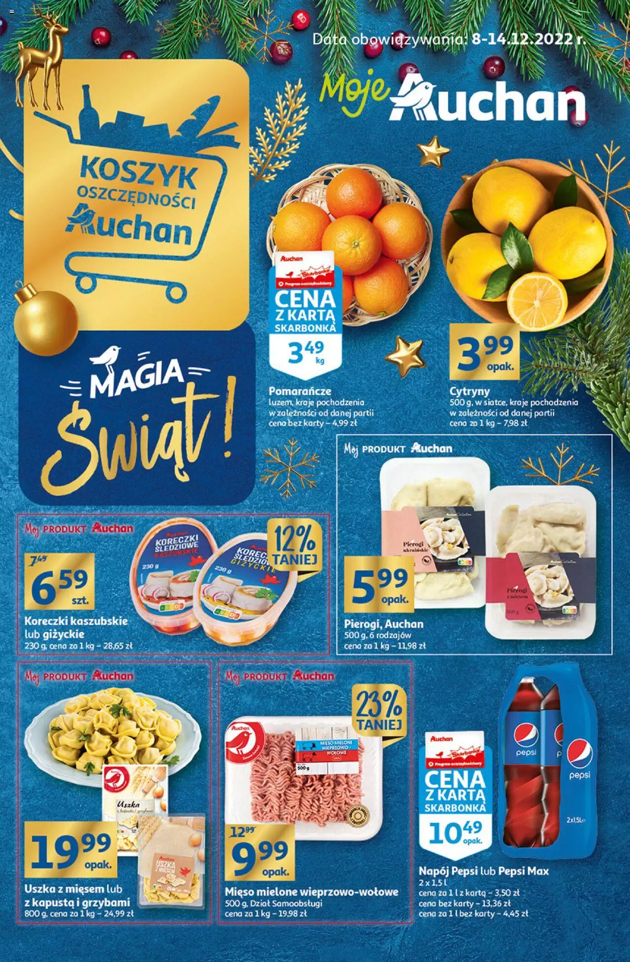 Auchan Magia Świąt Gazetka ważna od 08.12.2022 do 14.12.2022 strona 1