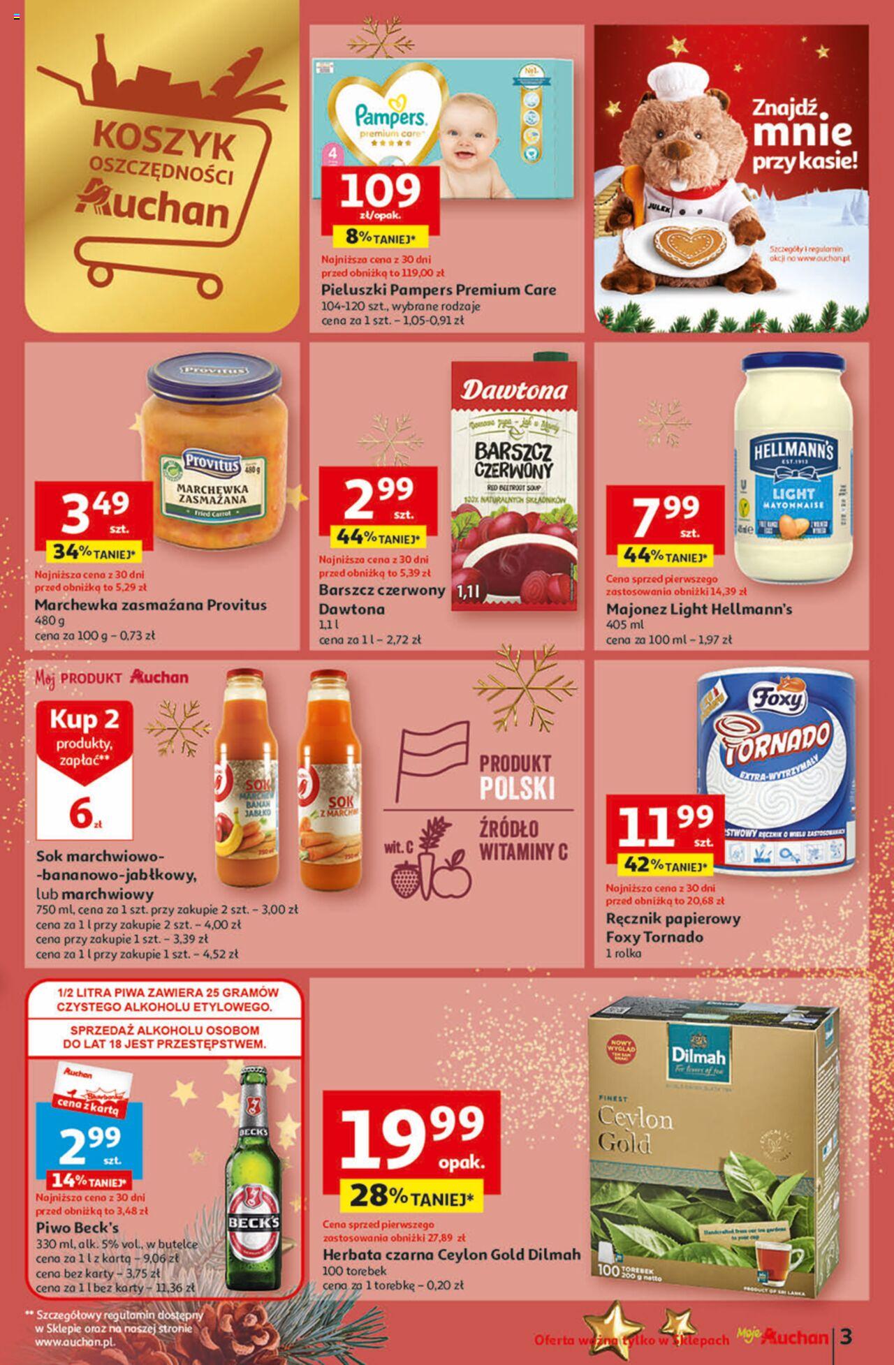 Auchan Magia Świąt Gazetka ważna od 30.11.2023 do 06.12.2023 strona 3