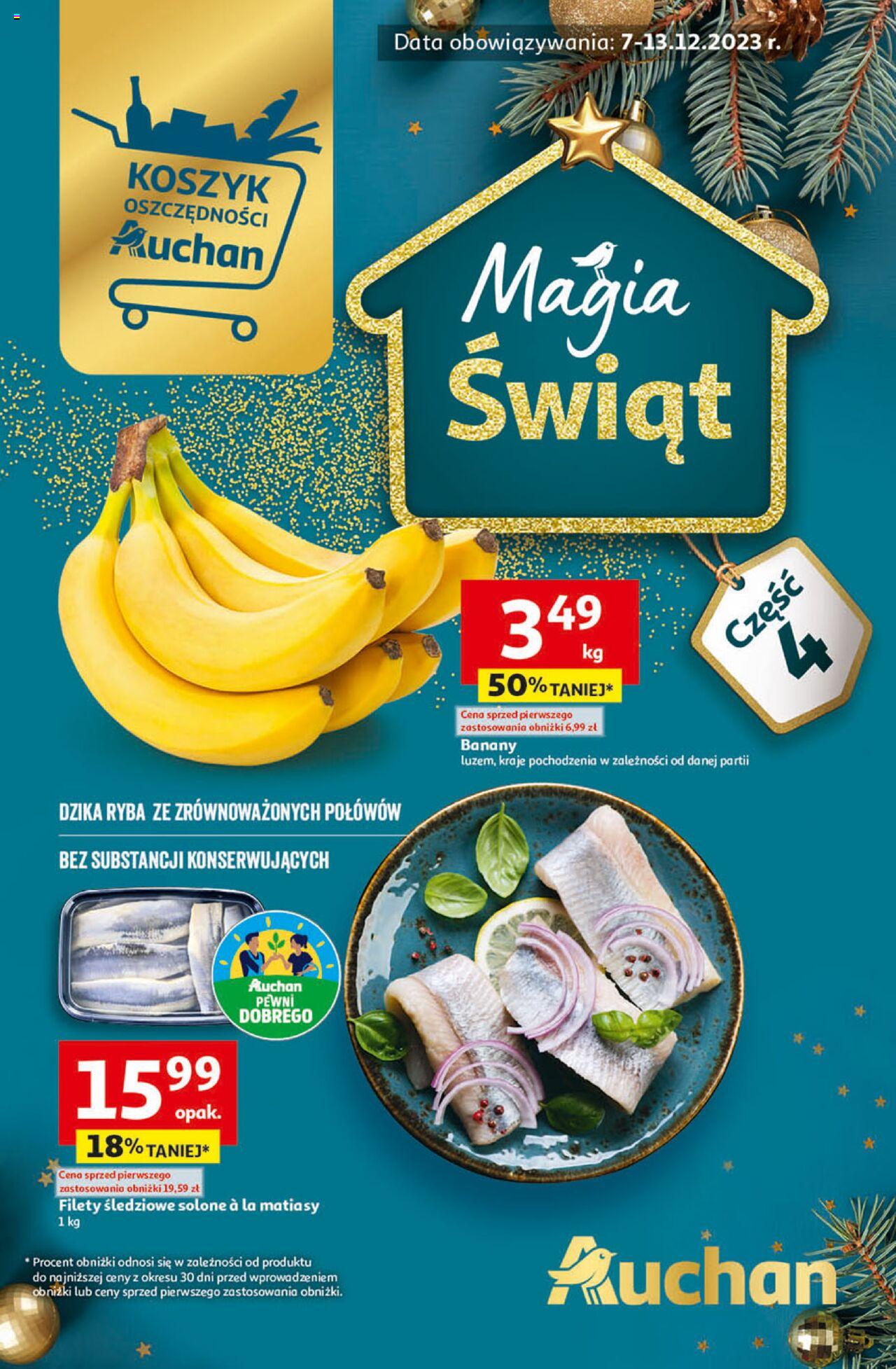 Auchan Magia Świąt Hipermarket Gazetka ważna od 07.12.2023 do 13.12.2023 strona 1