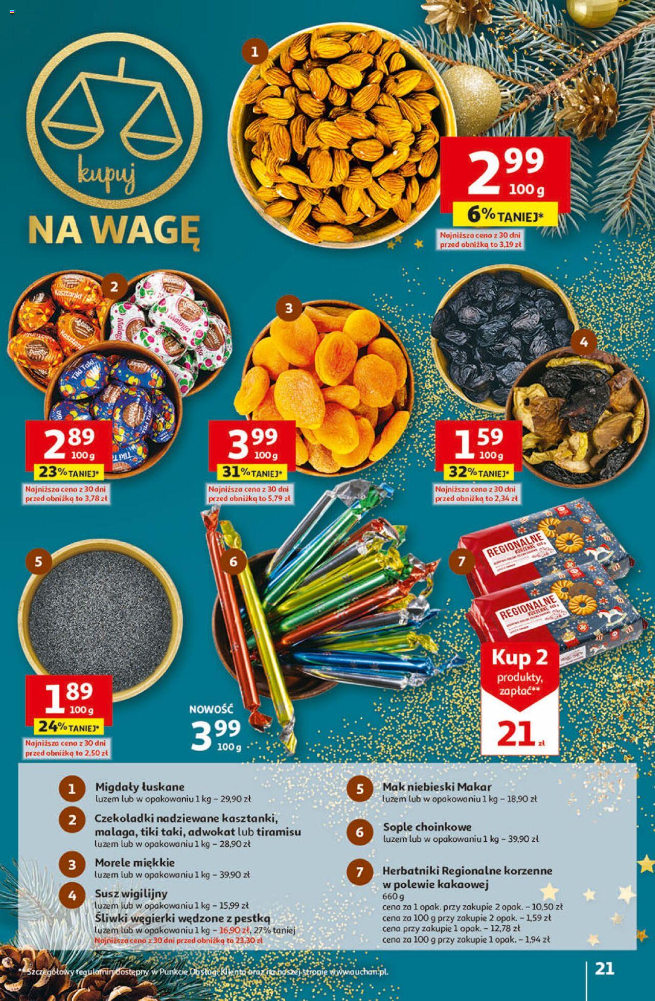Auchan Magia Świąt Hipermarket Gazetka ważna od 07.12.2023 do 13.12.2023 strona 21