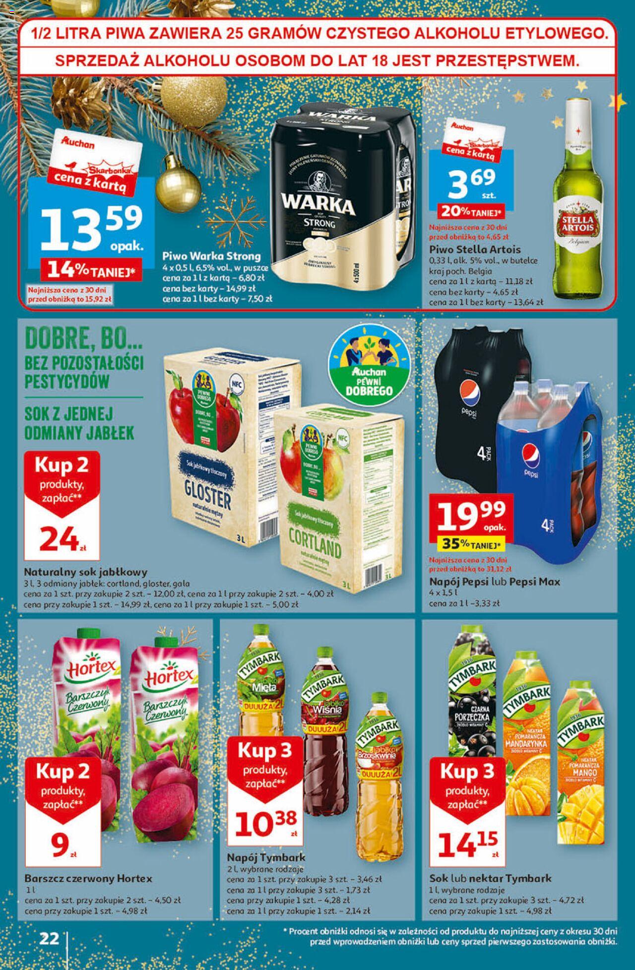 Auchan Magia Świąt Hipermarket Gazetka ważna od 07.12.2023 do 13.12.2023 strona 22