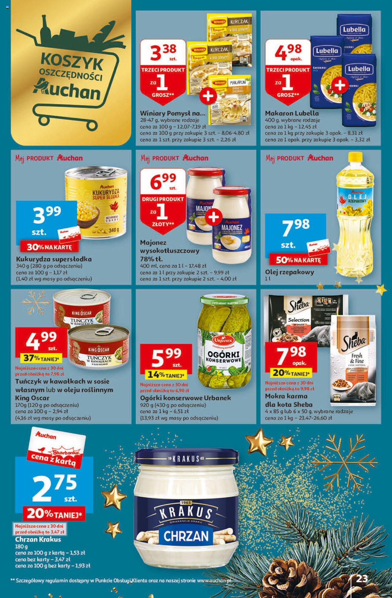 Auchan Magia Świąt Hipermarket Gazetka ważna od 07.12.2023 do 13.12.2023 strona 23