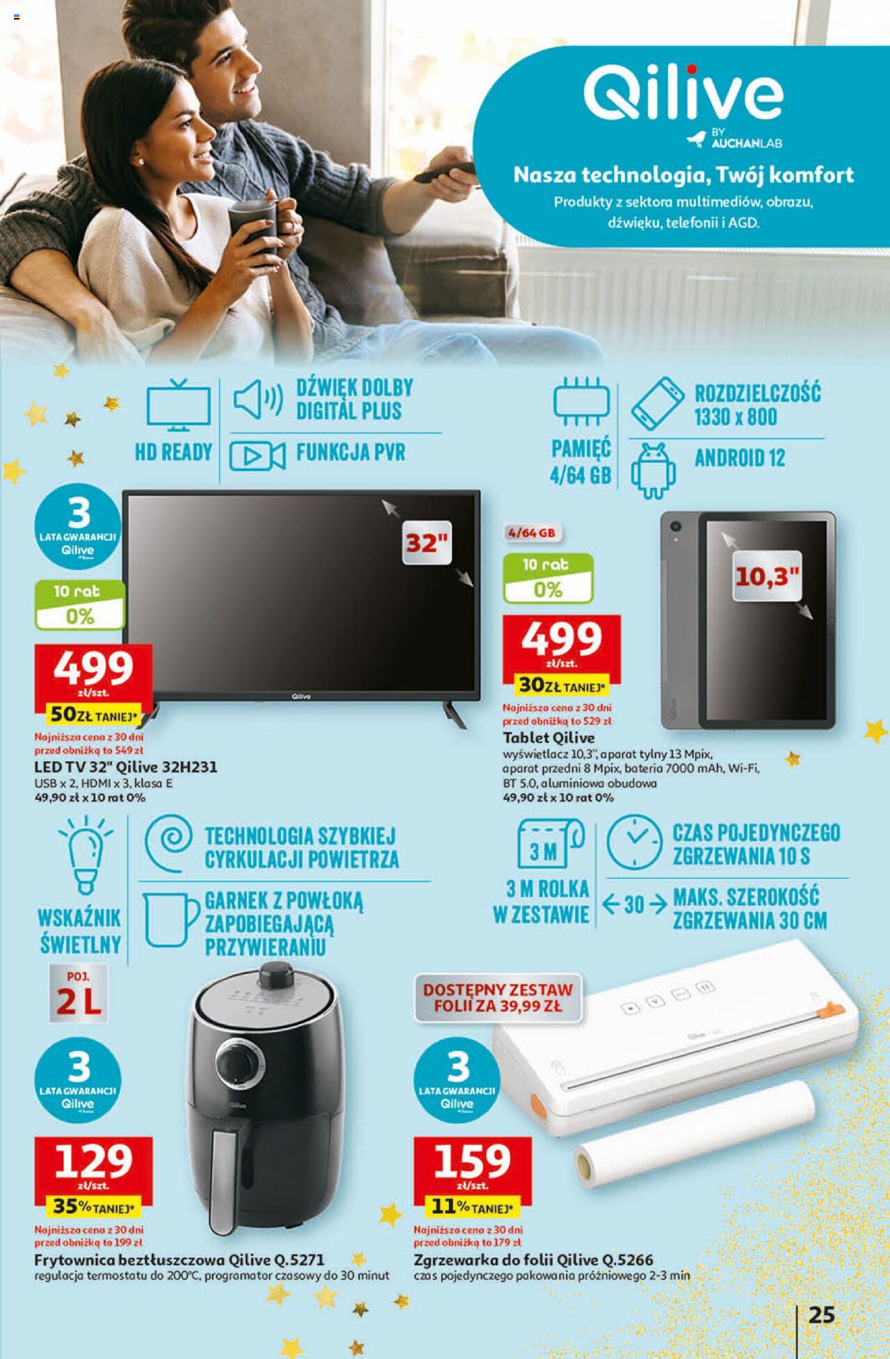 Auchan Magia Świąt Hipermarket Gazetka ważna od 07.12.2023 do 13.12.2023 strona 25