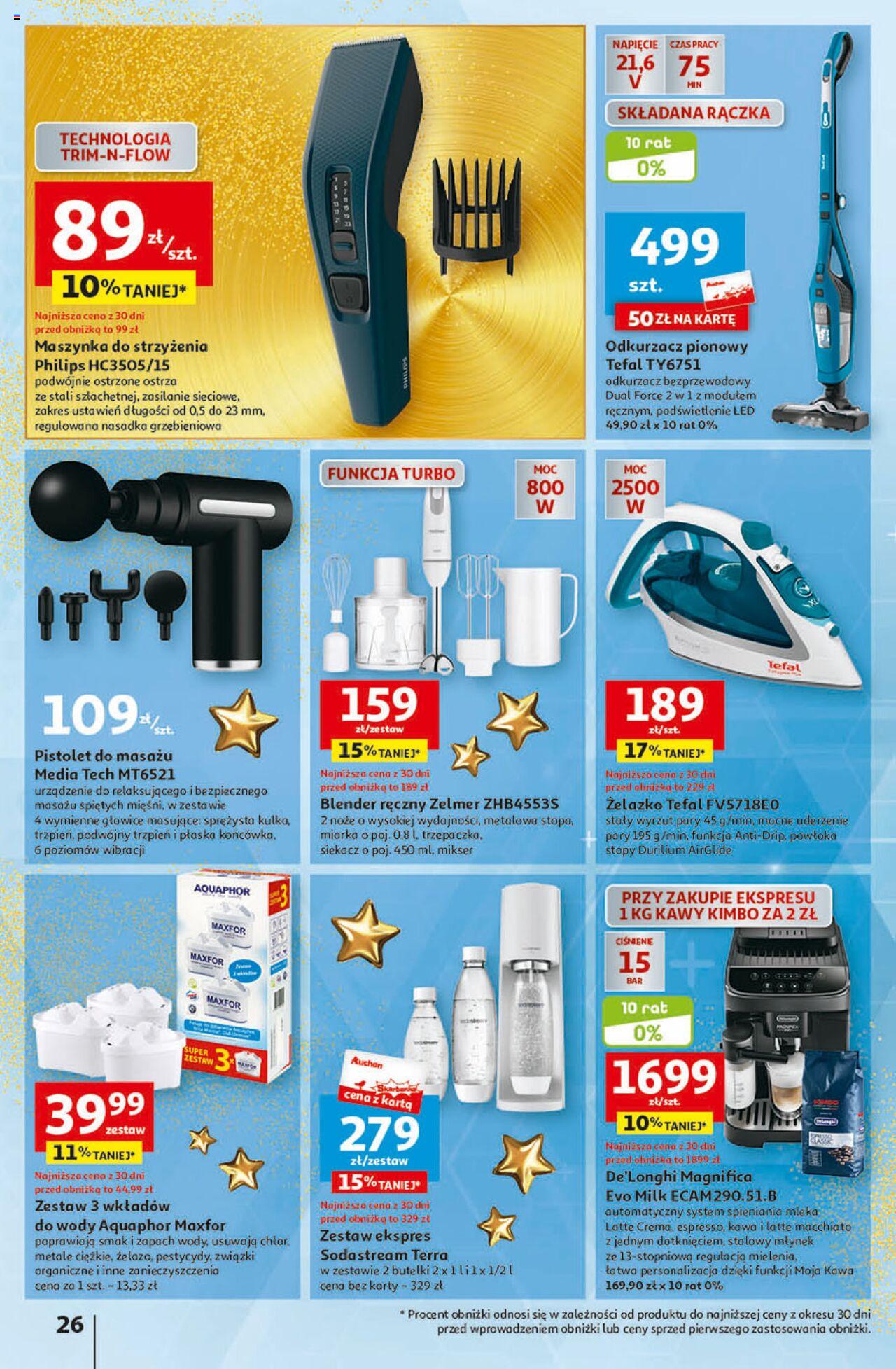 Auchan Magia Świąt Hipermarket Gazetka ważna od 07.12.2023 do 13.12.2023 strona 26