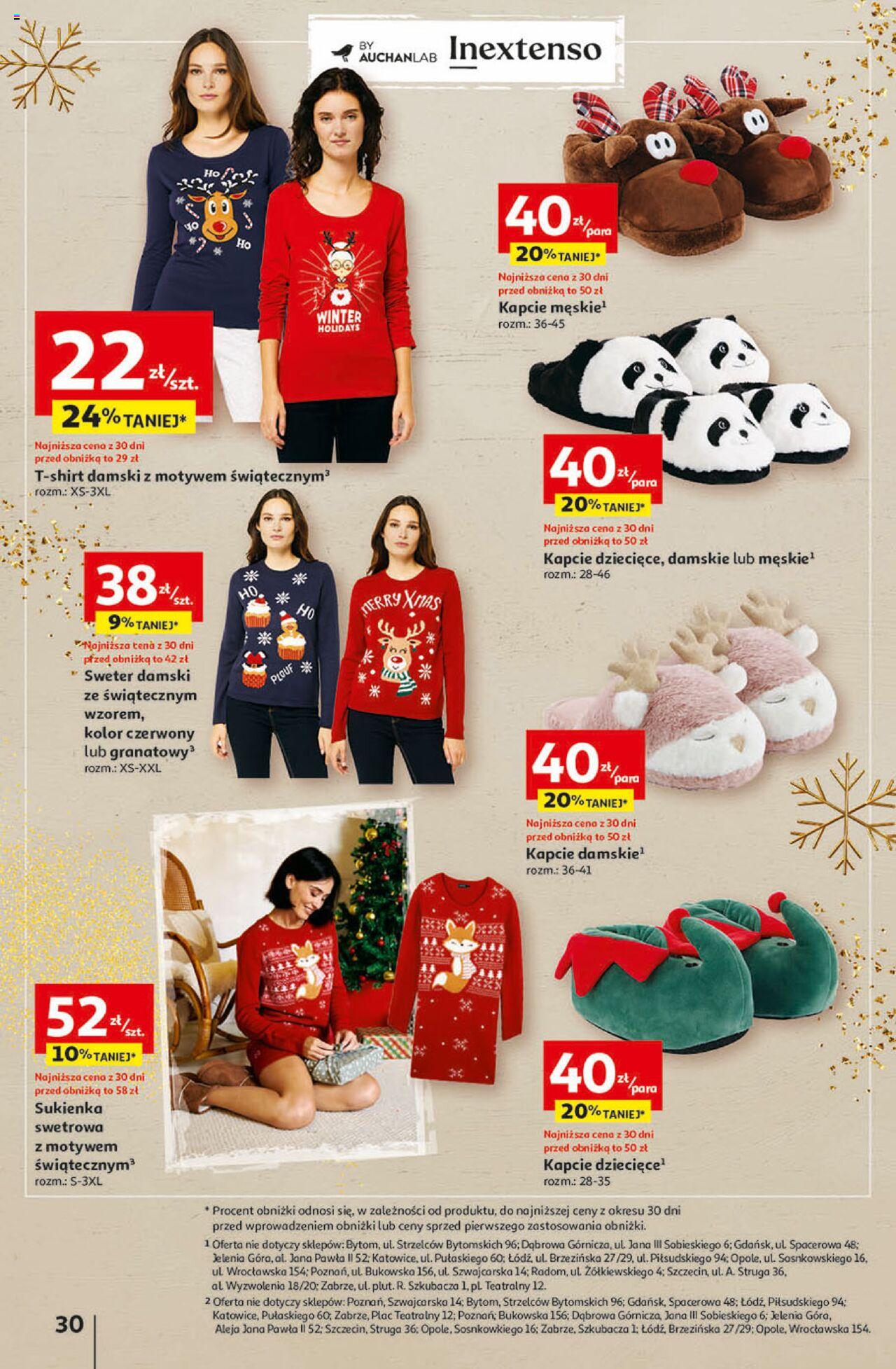 Auchan Magia Świąt Hipermarket Gazetka ważna od 07.12.2023 do 13.12.2023 strona 30