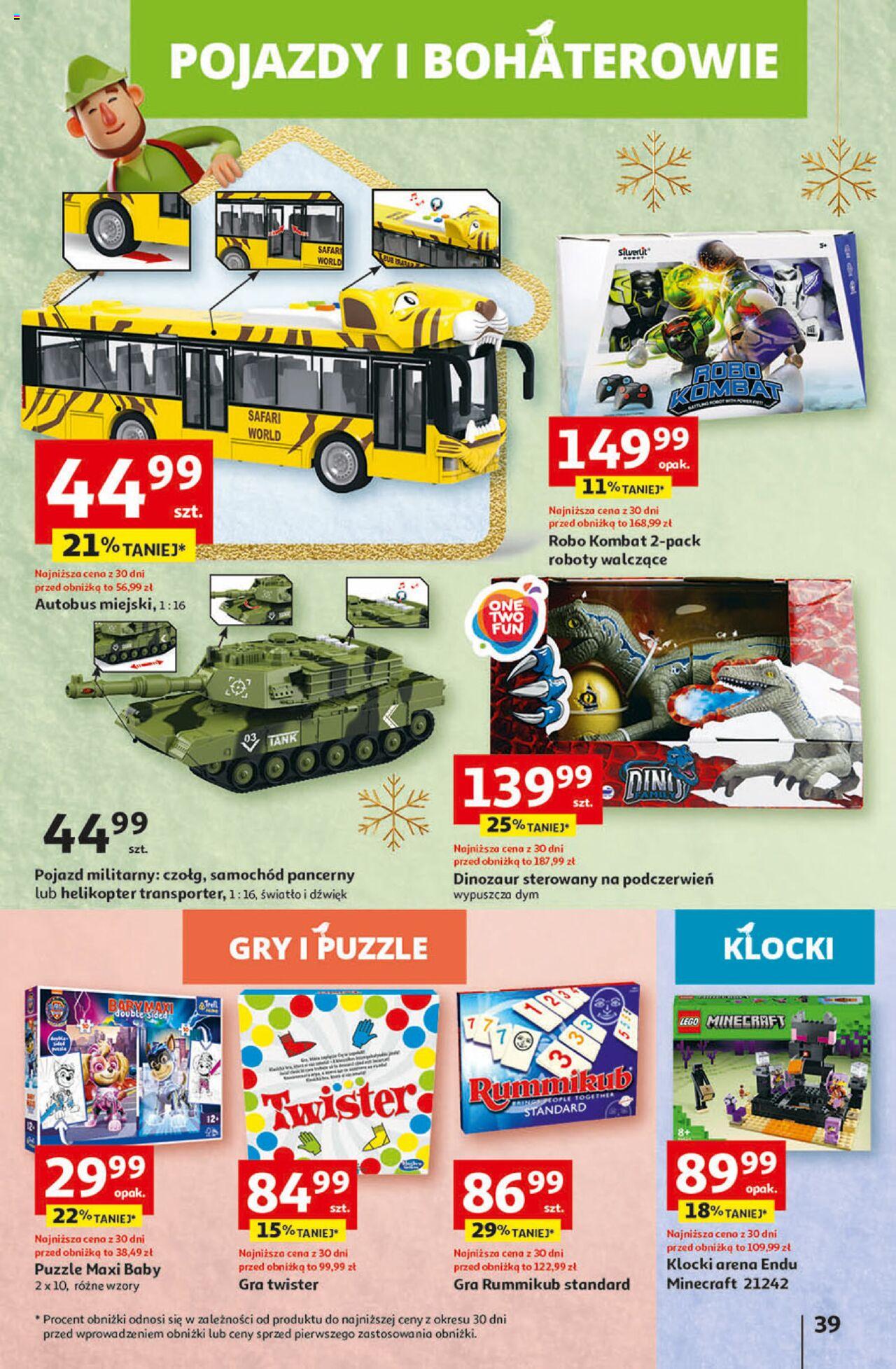 Auchan Magia Świąt Hipermarket Gazetka ważna od 07.12.2023 do 13.12.2023 strona 39