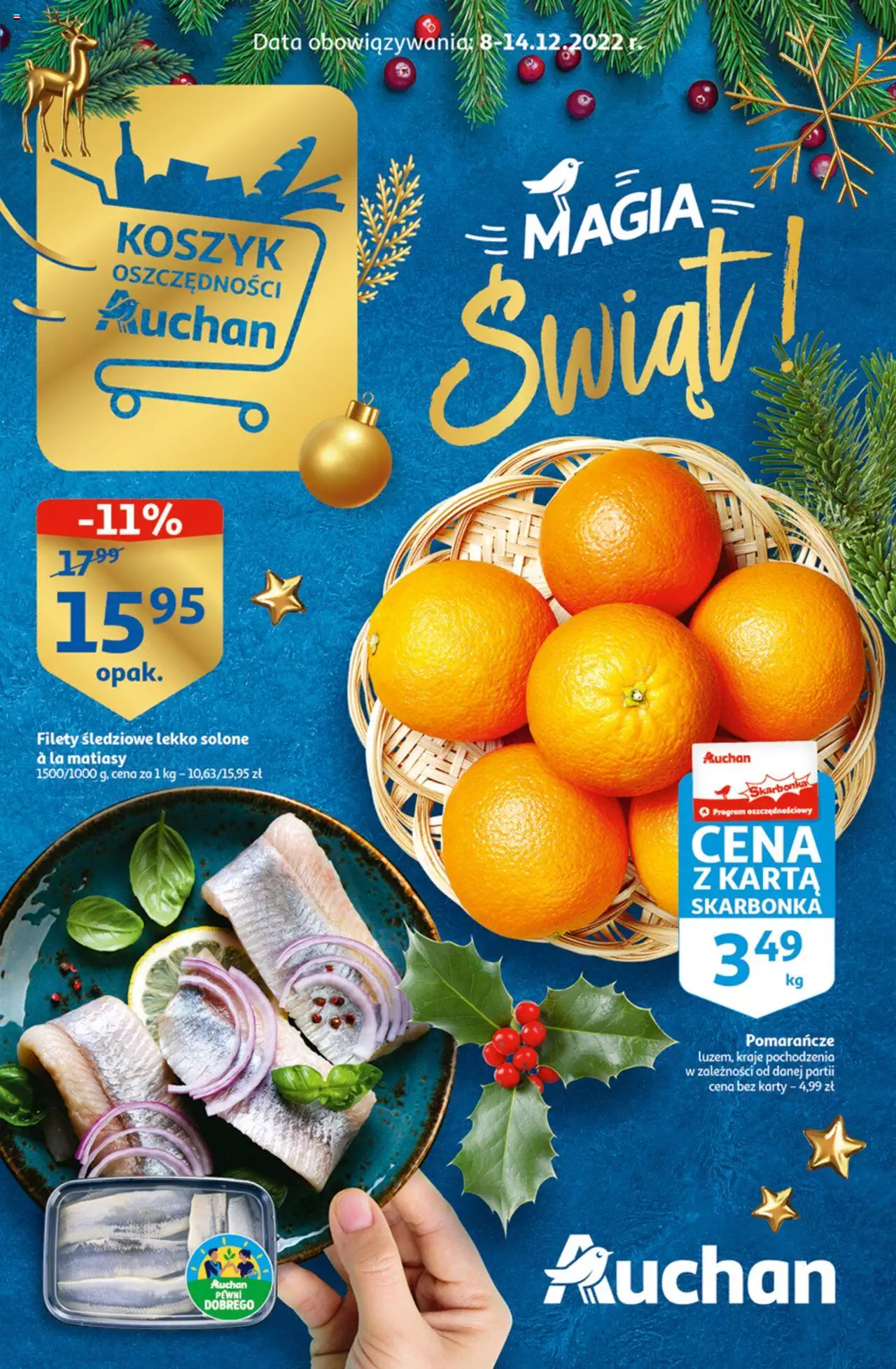Auchan Magia Świąt  Hipermarket  Gazetka  ważna od  08.12.2022 do 14.12.2022 strona 1