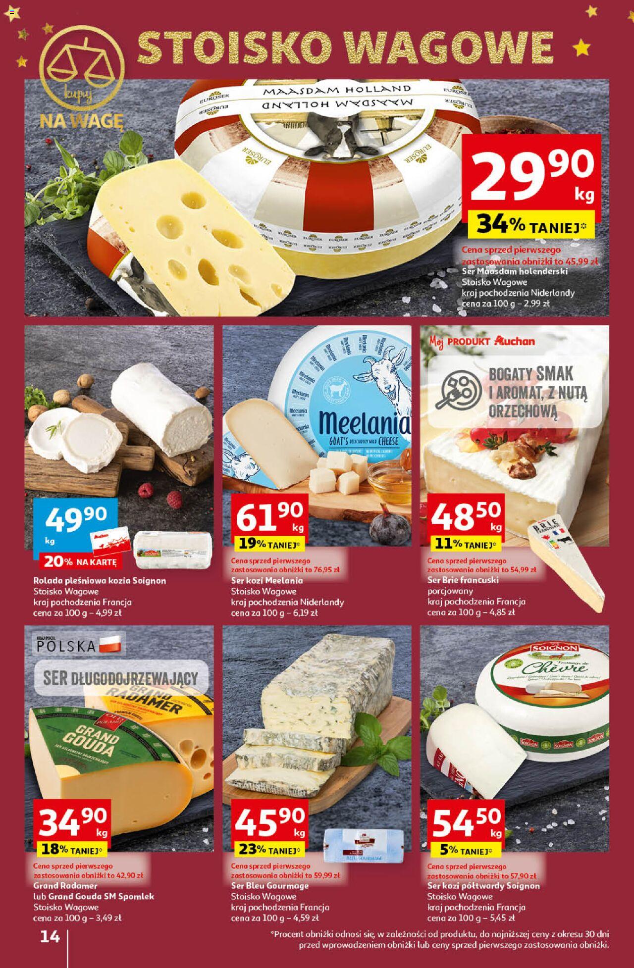 Auchan Magia Świąt Hipermarket gazetka ważna od 14.12.2023 do 23.12.2023 strona 14
