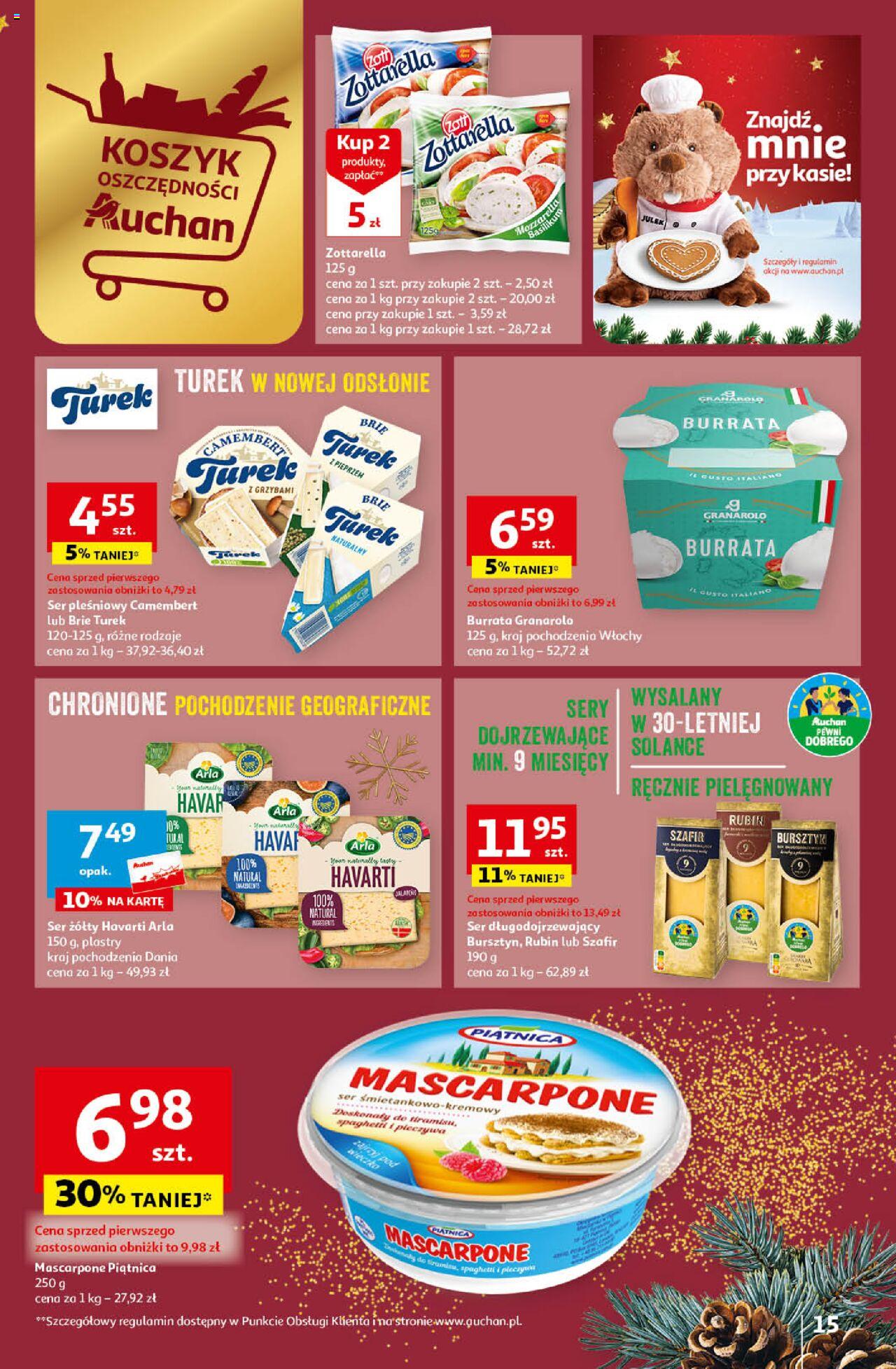 Auchan Magia Świąt Hipermarket gazetka ważna od 14.12.2023 do 23.12.2023 strona 15