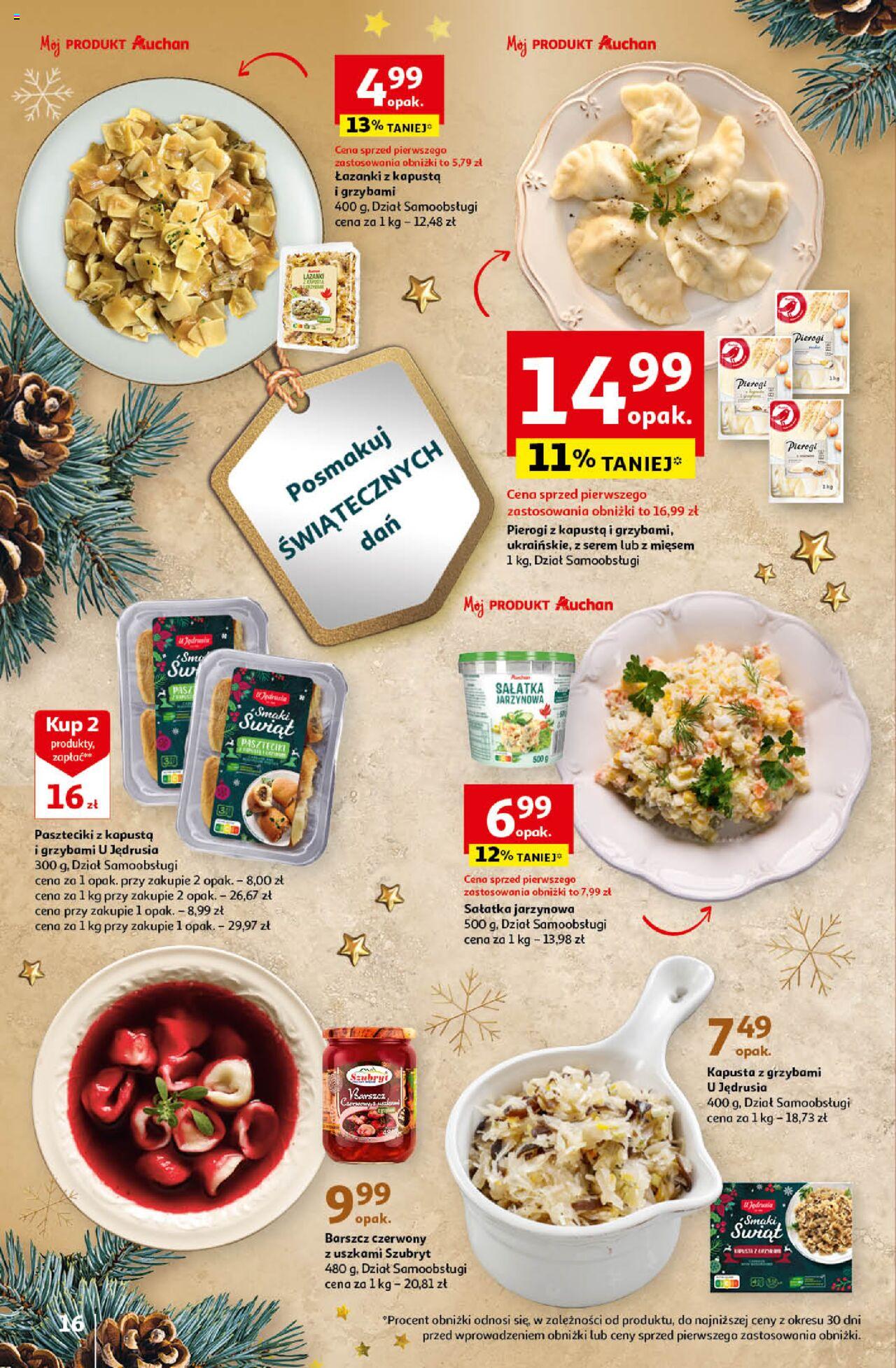 Auchan Magia Świąt Hipermarket gazetka ważna od 14.12.2023 do 23.12.2023 strona 16