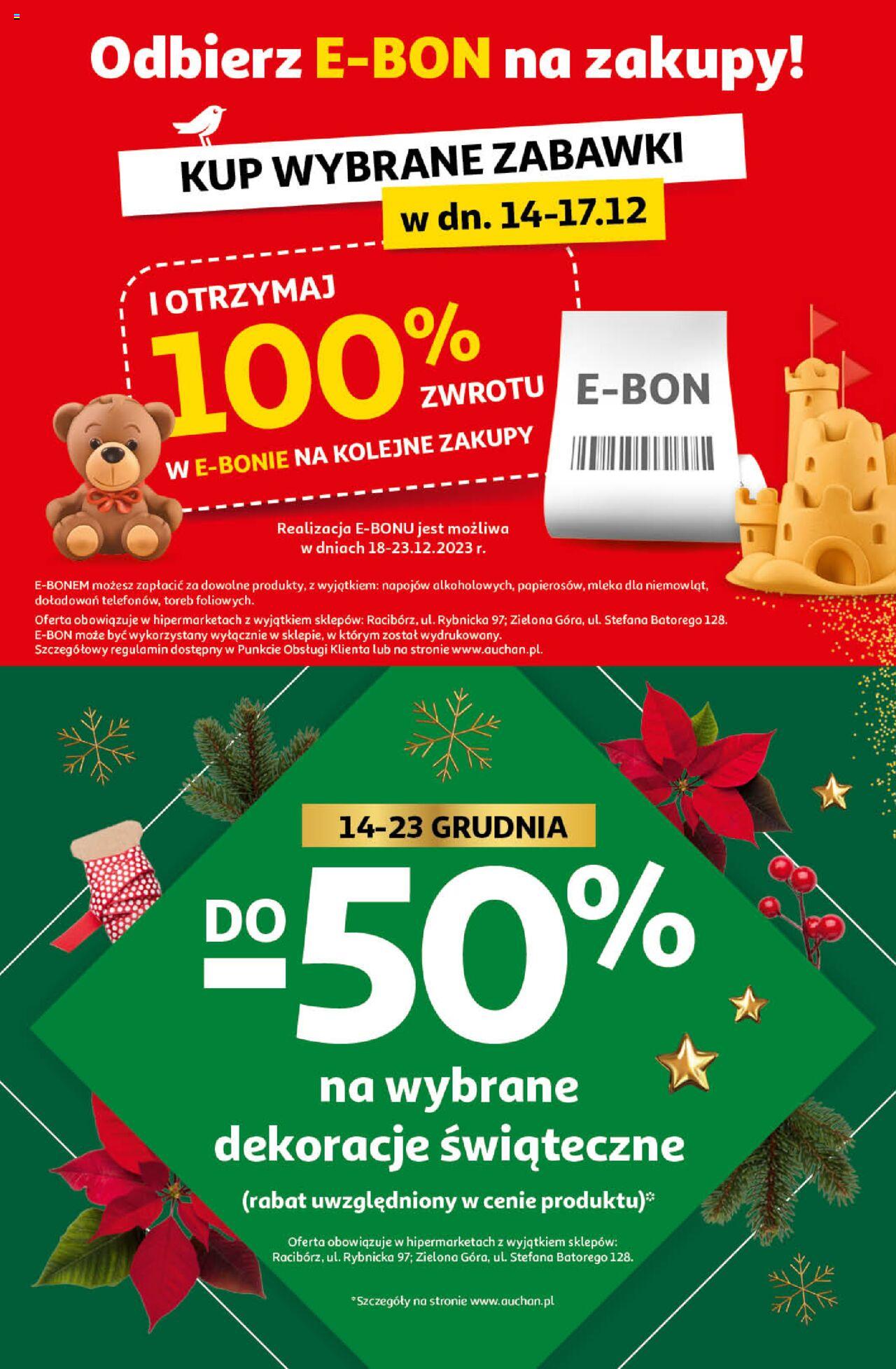 Auchan Magia Świąt Hipermarket gazetka ważna od 14.12.2023 do 23.12.2023 strona 3