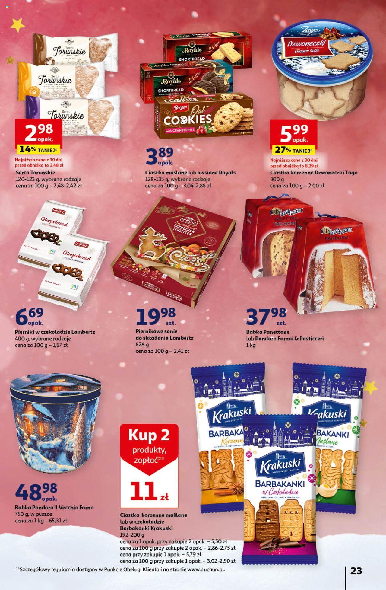Auchan Magia Świąt Hipermarket gazetka ważna od 14.12.2023 do 23.12.2023 strona 23