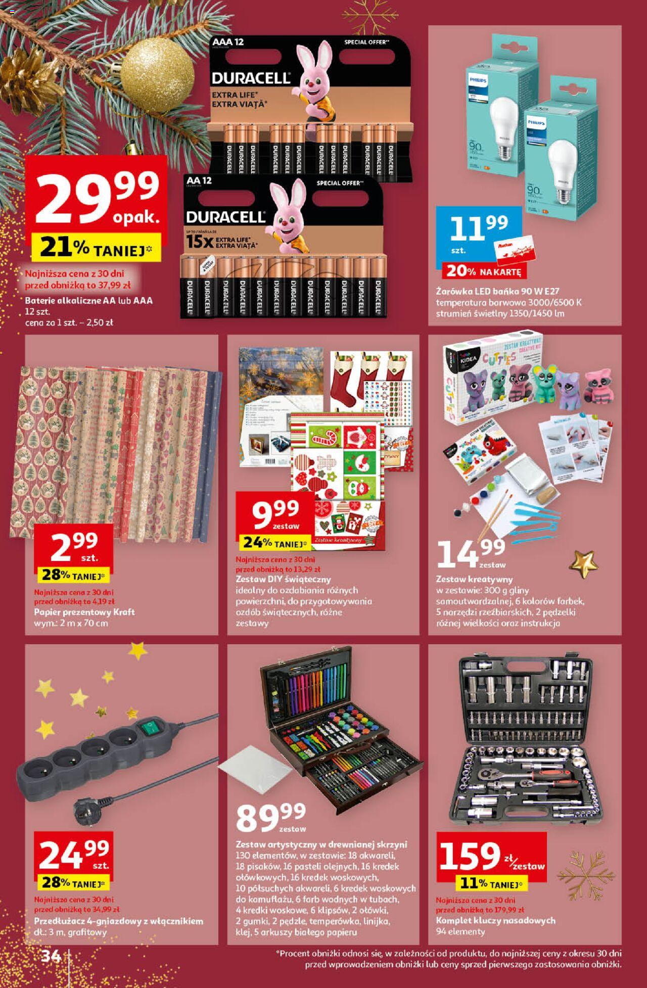 Auchan Magia Świąt Hipermarket gazetka ważna od 14.12.2023 do 23.12.2023 strona 34