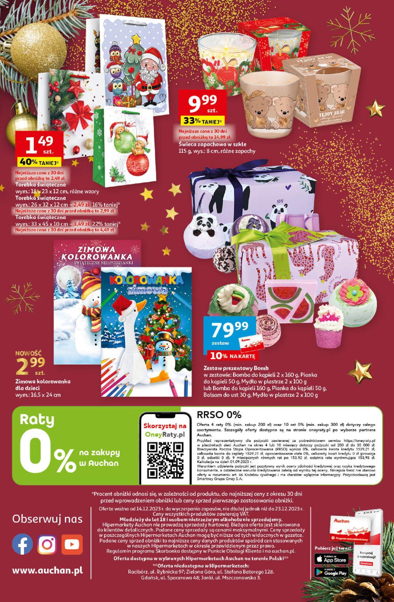 Auchan Magia Świąt Hipermarket gazetka ważna od 14.12.2023 do 23.12.2023 strona 40
