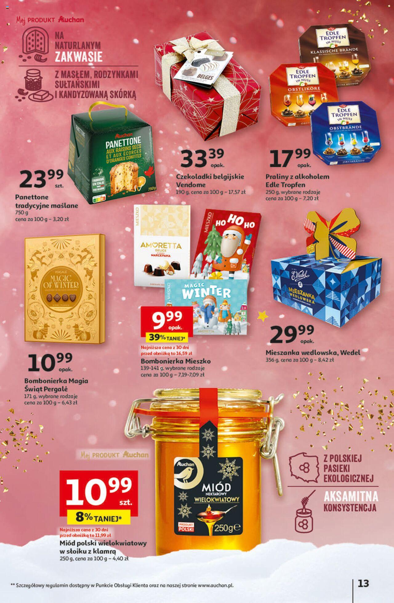 Auchan Magia Świąt  Hipermarket gazetka ważna  od 30.11.2023 do 06.12.2023 strona 13