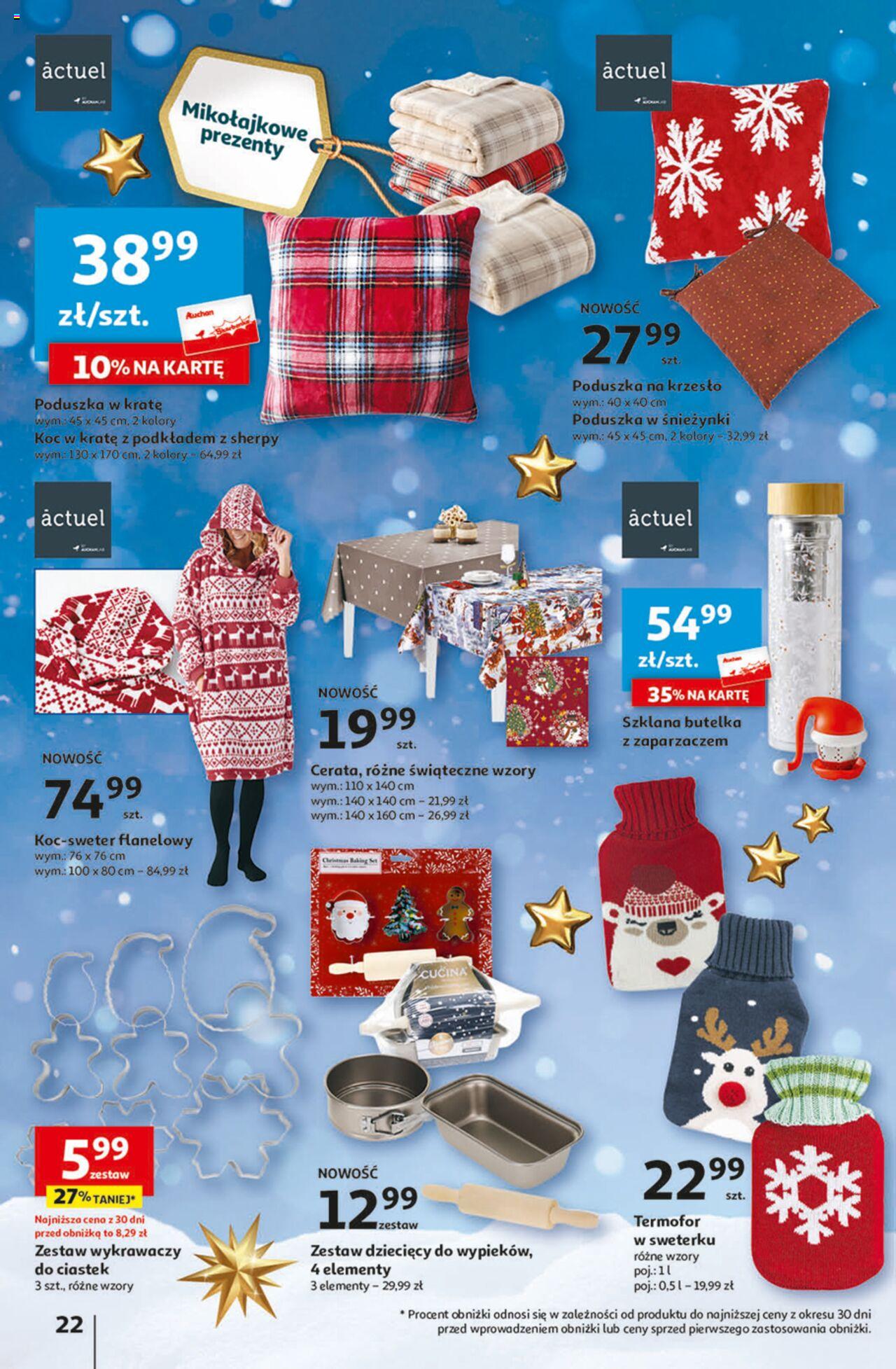 Auchan Magia Świąt  Hipermarket gazetka ważna  od 30.11.2023 do 06.12.2023 strona 22