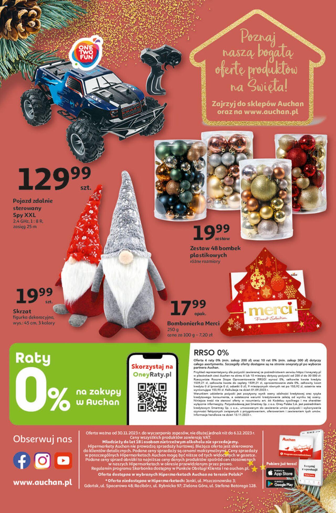 Auchan Magia Świąt  Hipermarket gazetka ważna  od 30.11.2023 do 06.12.2023 strona 40