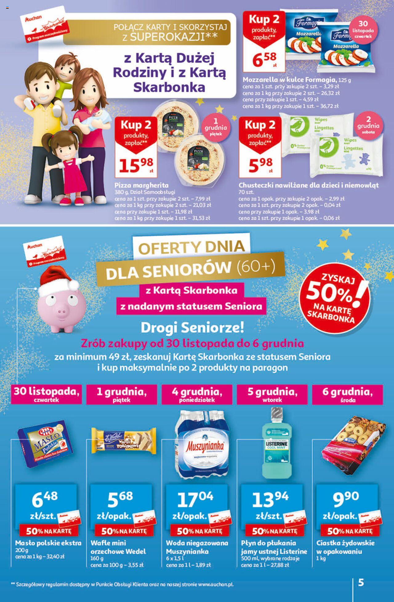 Auchan Magia Świąt  Hipermarket gazetka ważna  od 30.11.2023 do 06.12.2023 strona 5