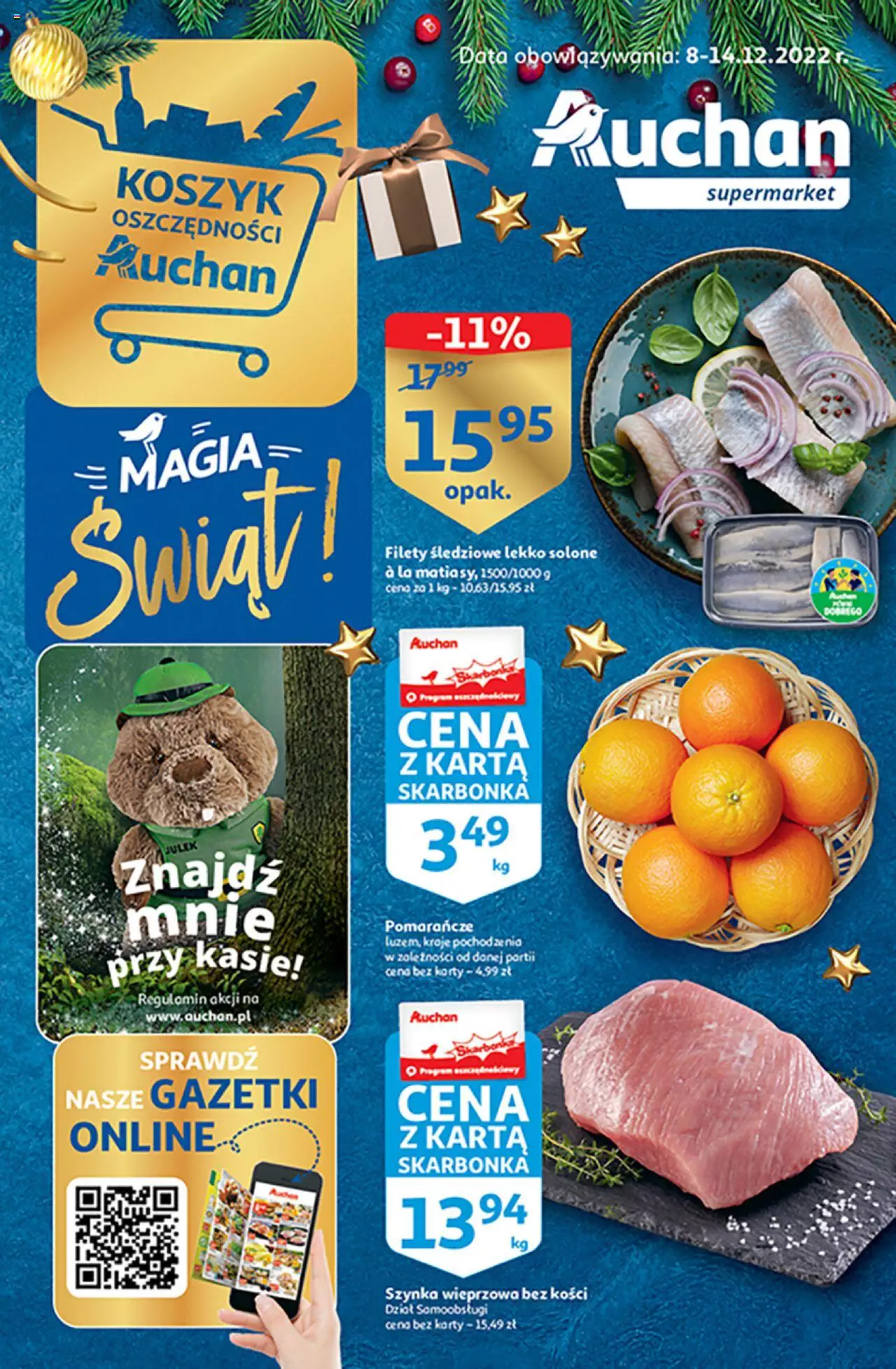 Auchan Magia Świąt Supermarket Gazetka ważna od 08.12.2022 do 14.12.2022 strona 1