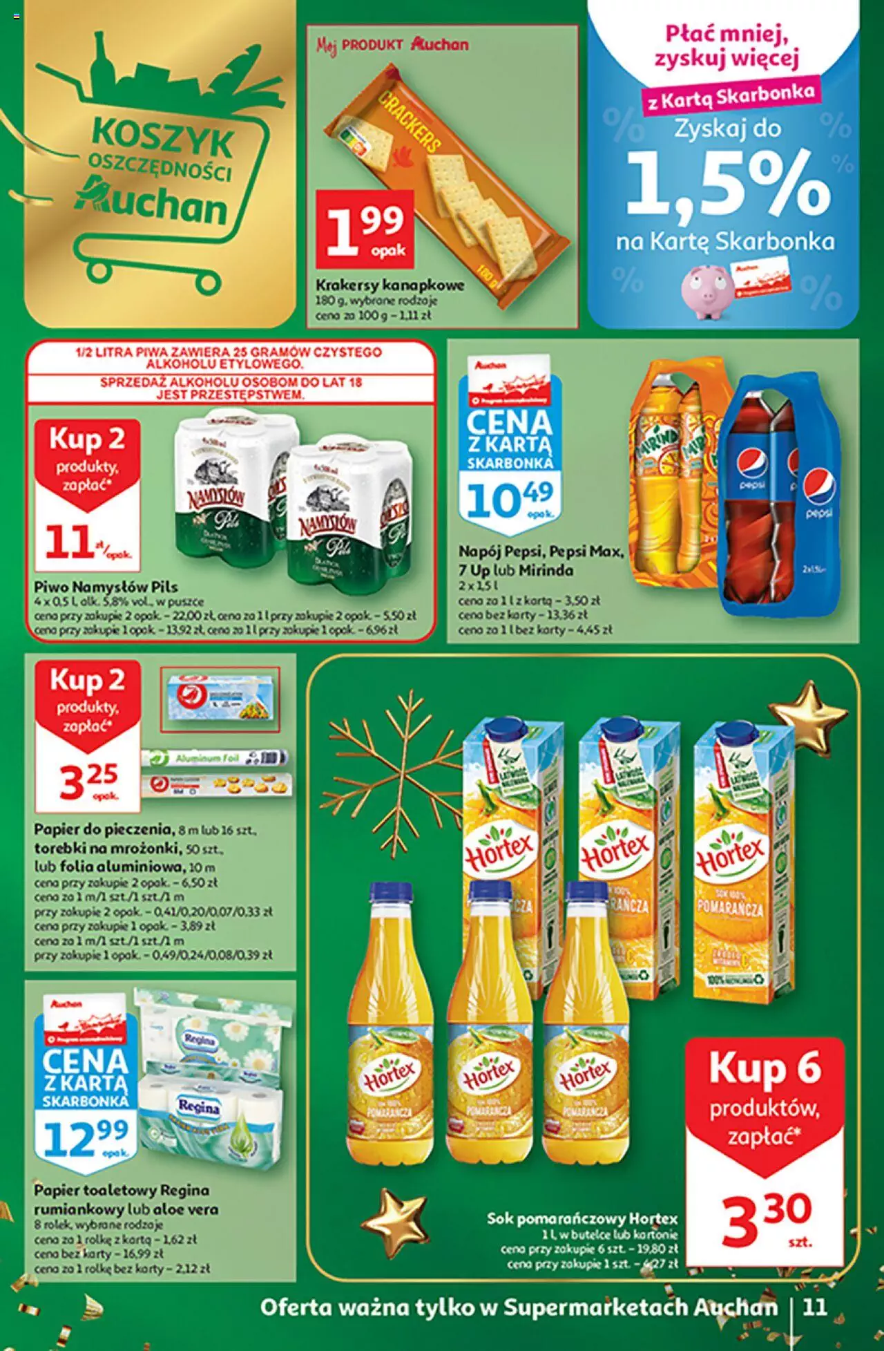 Auchan Magia Świąt Supermarket Gazetka ważna od 08.12.2022 do 14.12.2022 strona 11