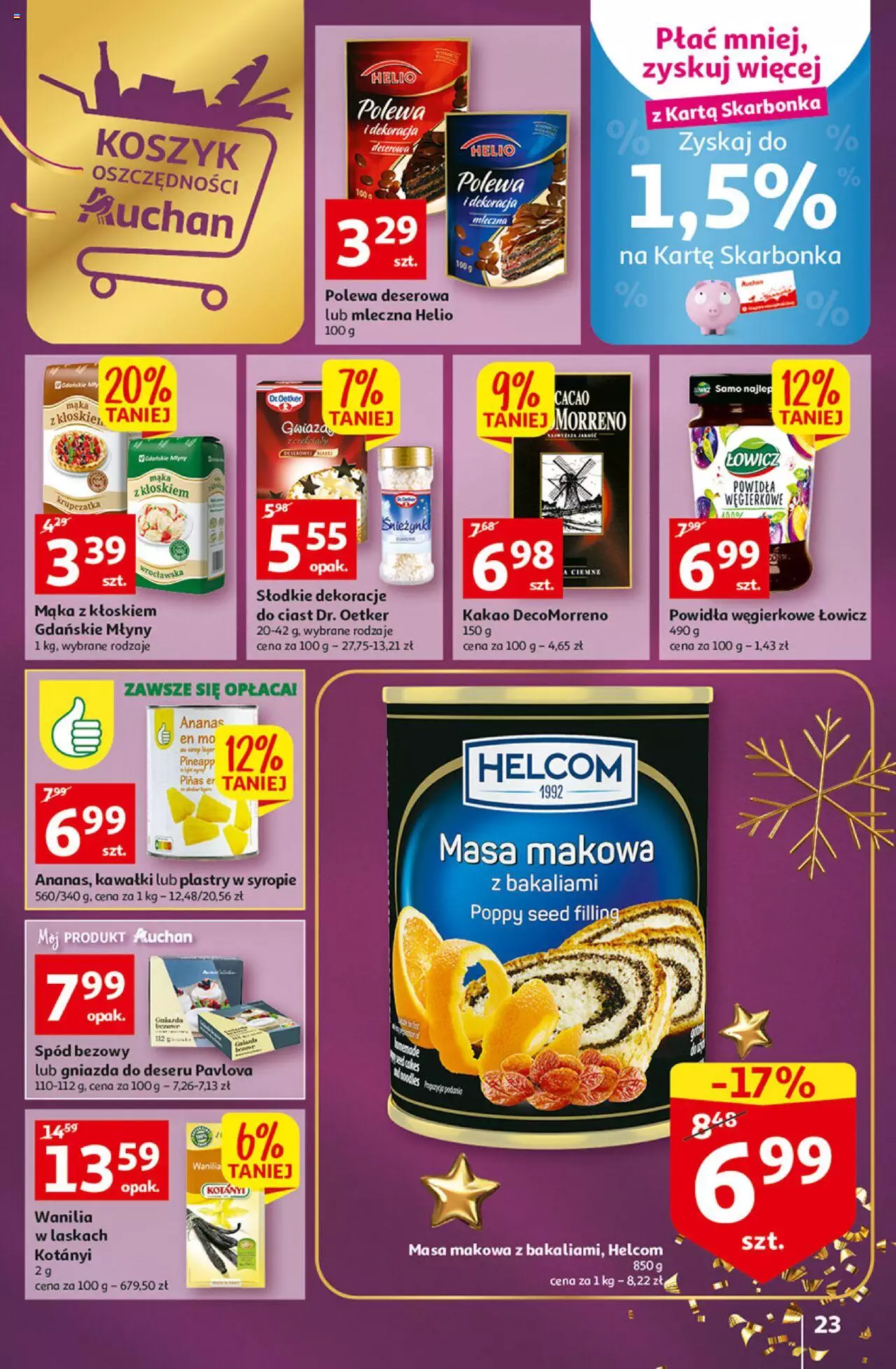 Auchan Magia Wigilijnego Stołu Auchan Hipermarket  Gazetka od  15.12.2022 do 24.12.2022 strona 23