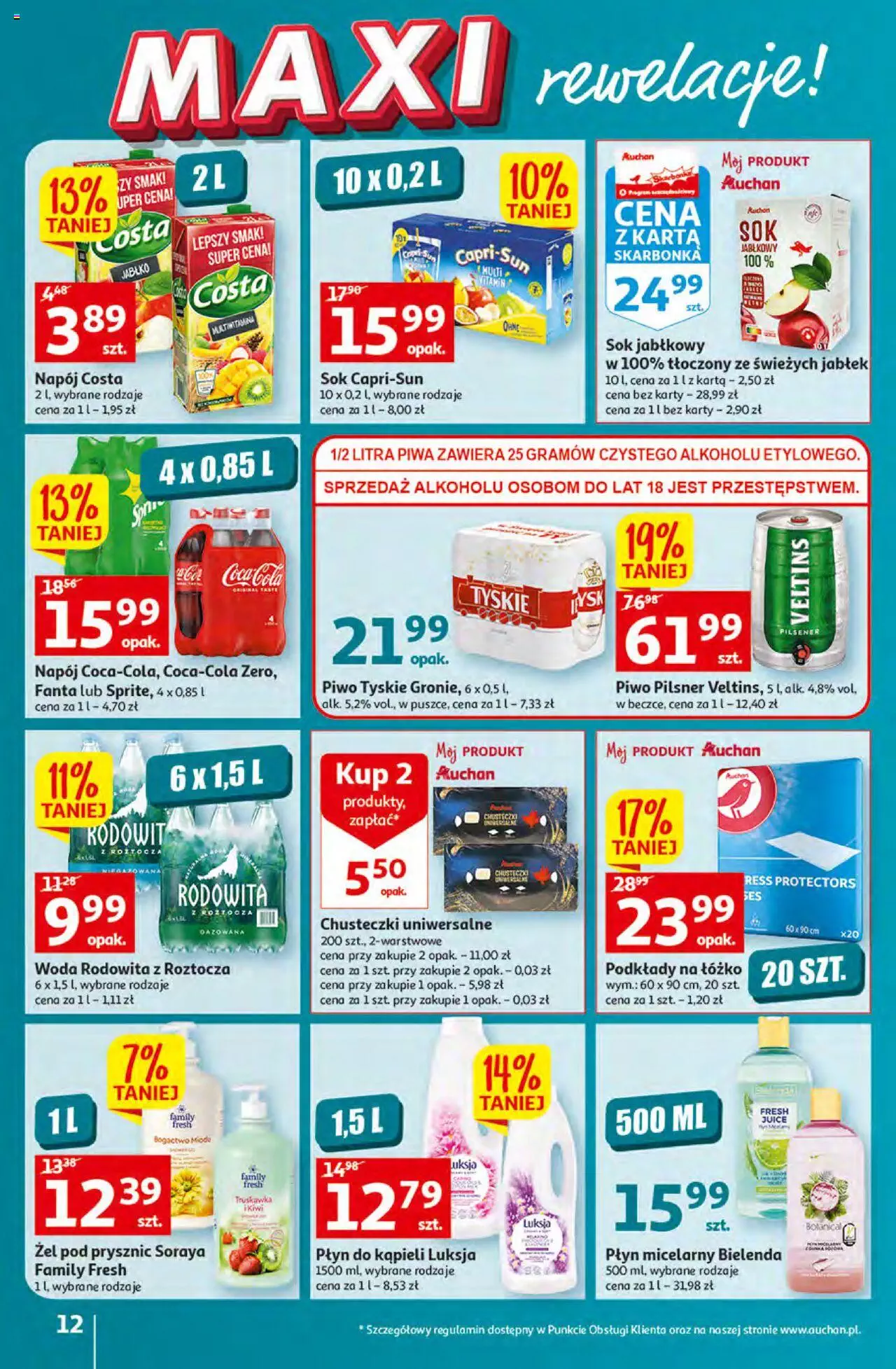 Auchan MAXI rewelacje Auchan Hipermarket  Gazetka ważna od 12.01.2023 do  18.01.2023 strona 12