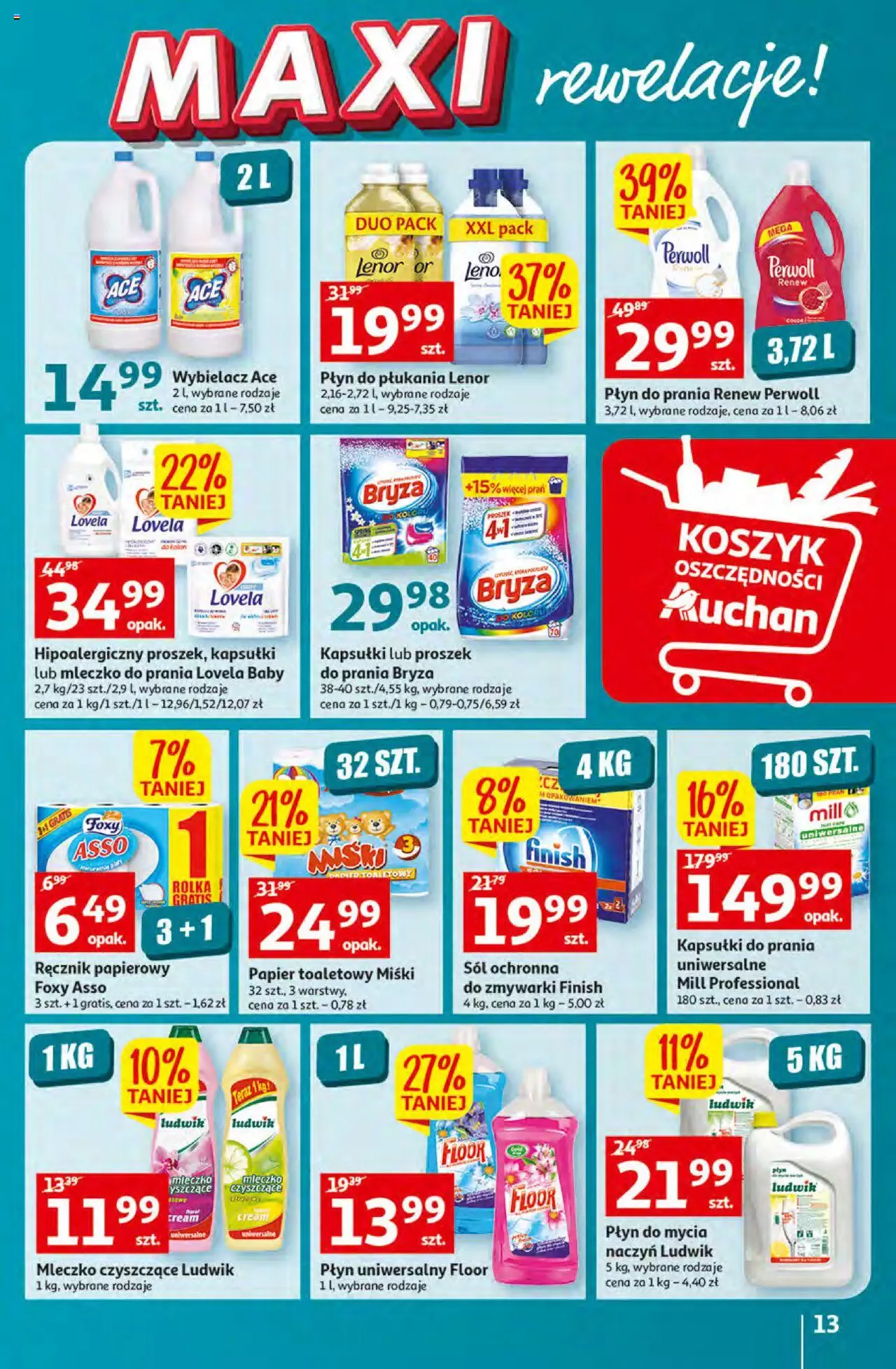 Auchan MAXI rewelacje Auchan Hipermarket  Gazetka ważna od 12.01.2023 do  18.01.2023 strona 13