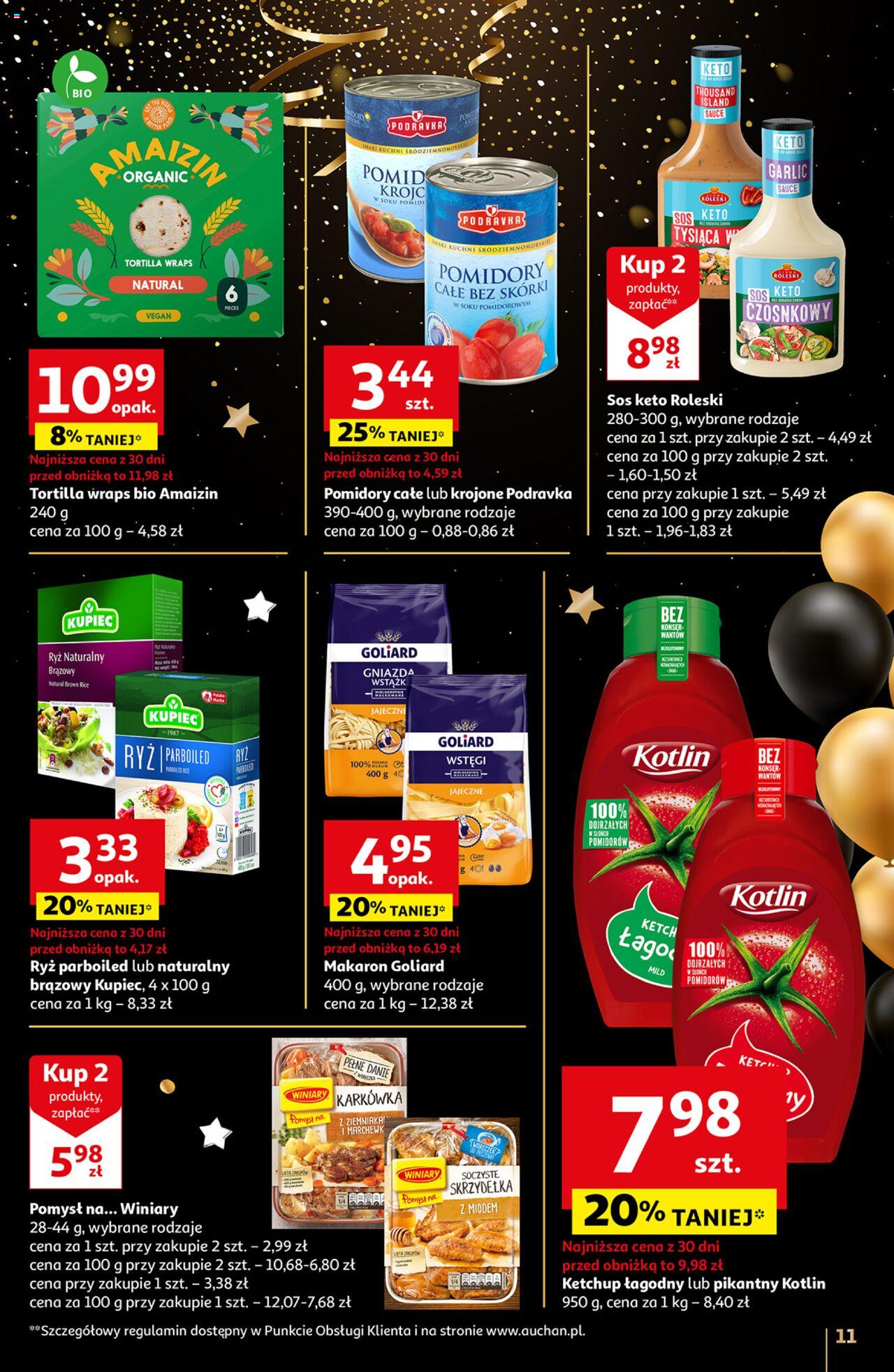 Auchan Moc Okazji na Nowy Rok 2024 Hipermarket Gazetka ważna od 27.12.2023 do 30.12.2023 strona 11