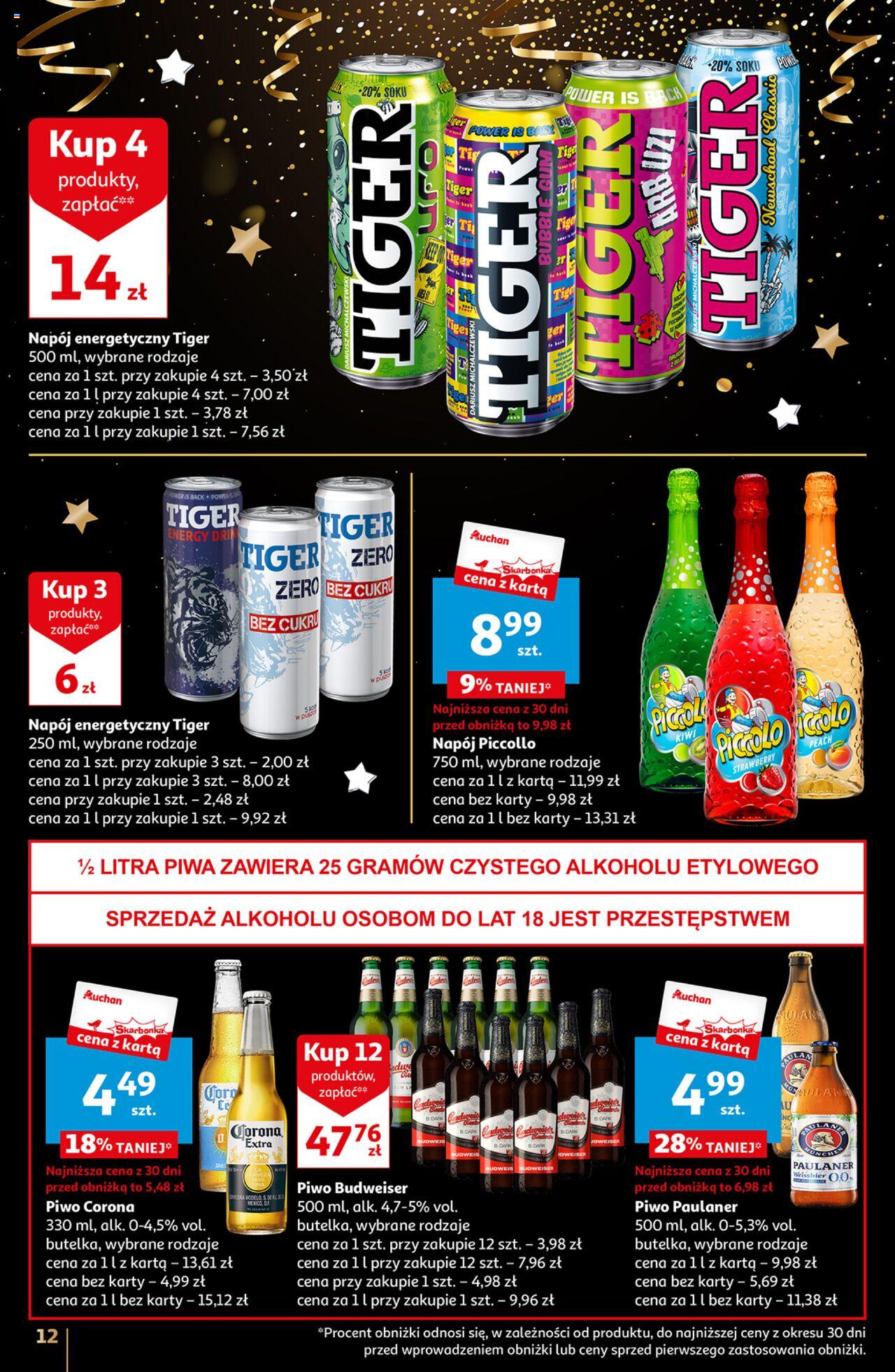 Auchan Moc Okazji na Nowy Rok 2024 Hipermarket Gazetka ważna od 27.12.2023 do 30.12.2023 strona 12