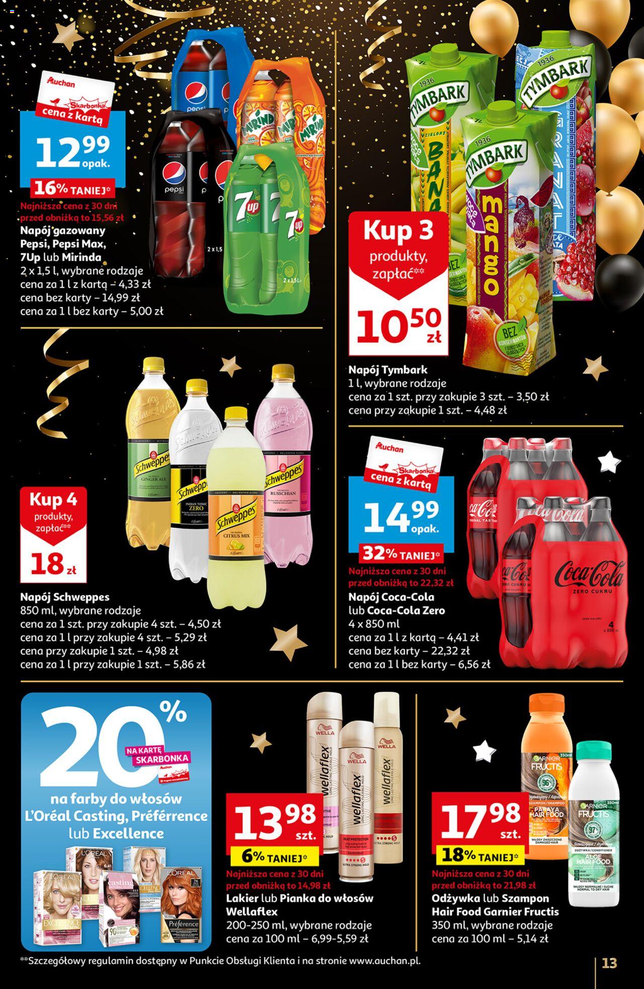 Auchan Moc Okazji na Nowy Rok 2024 Hipermarket Gazetka ważna od 27.12.2023 do 30.12.2023 strona 13