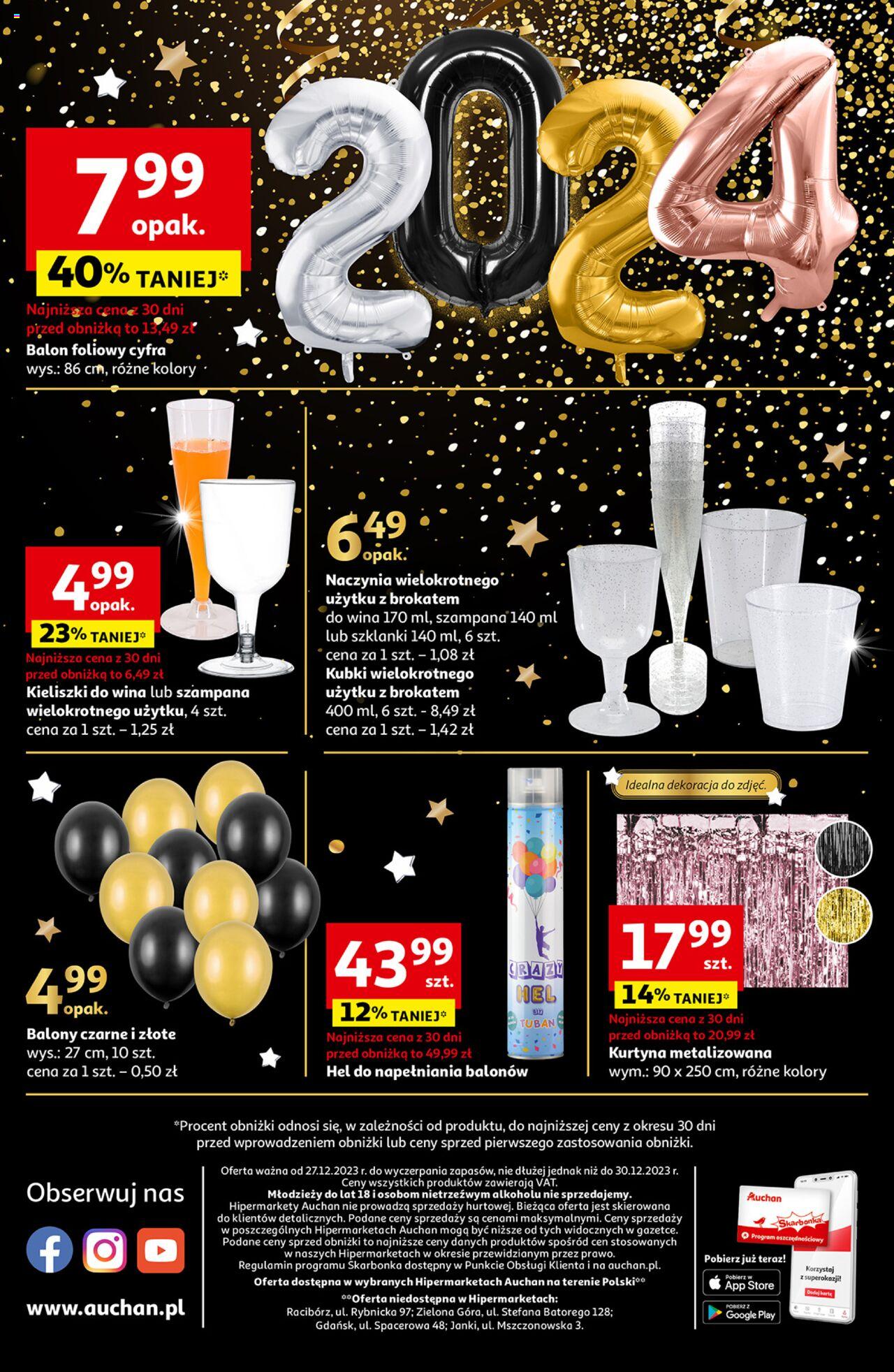 Auchan Moc Okazji na Nowy Rok 2024 Hipermarket Gazetka ważna od 27.12.2023 do 30.12.2023 strona 14