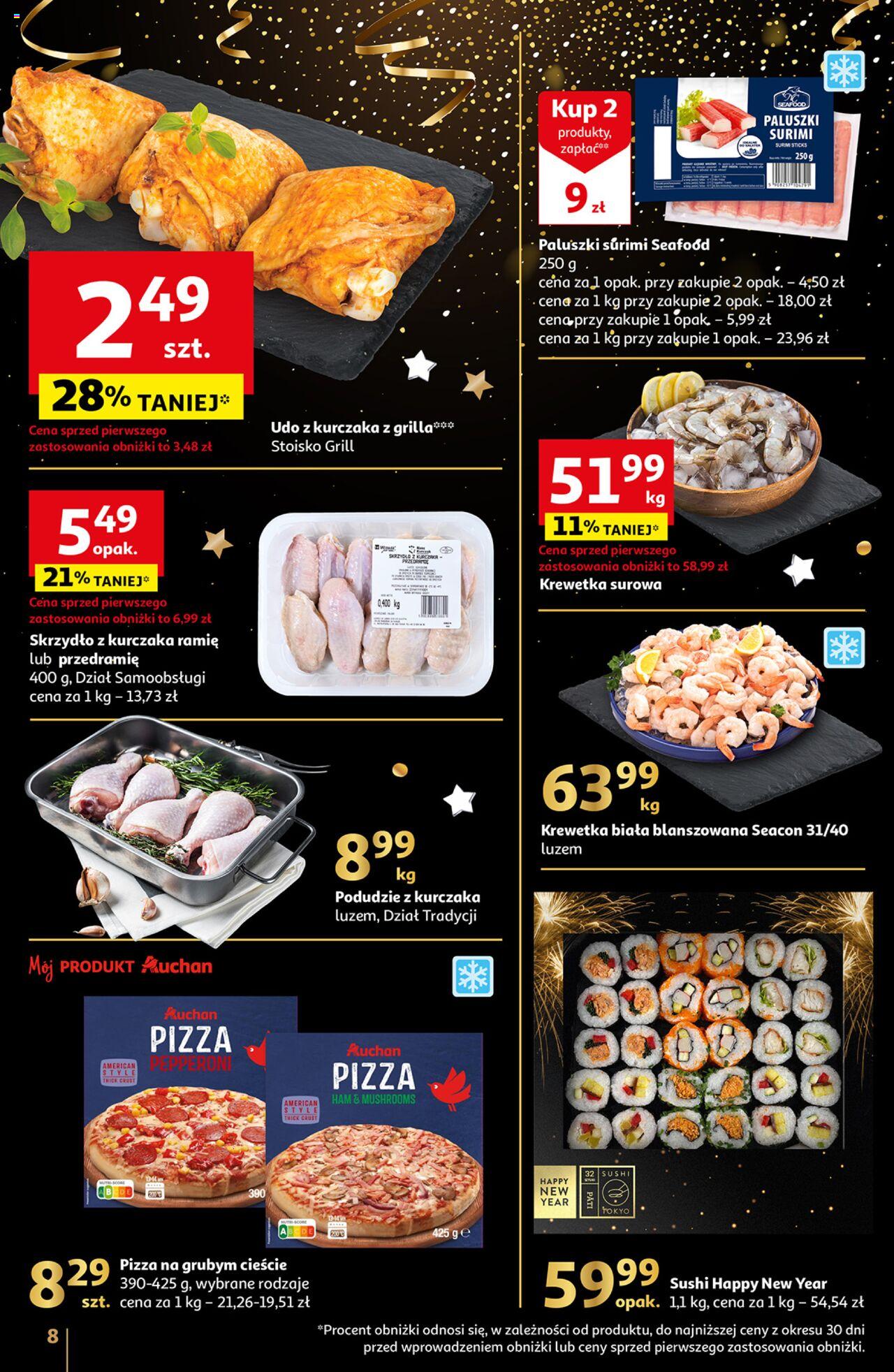 Auchan Moc Okazji na Nowy Rok 2024 Hipermarket Gazetka ważna od 27.12.2023 do 30.12.2023 strona 8