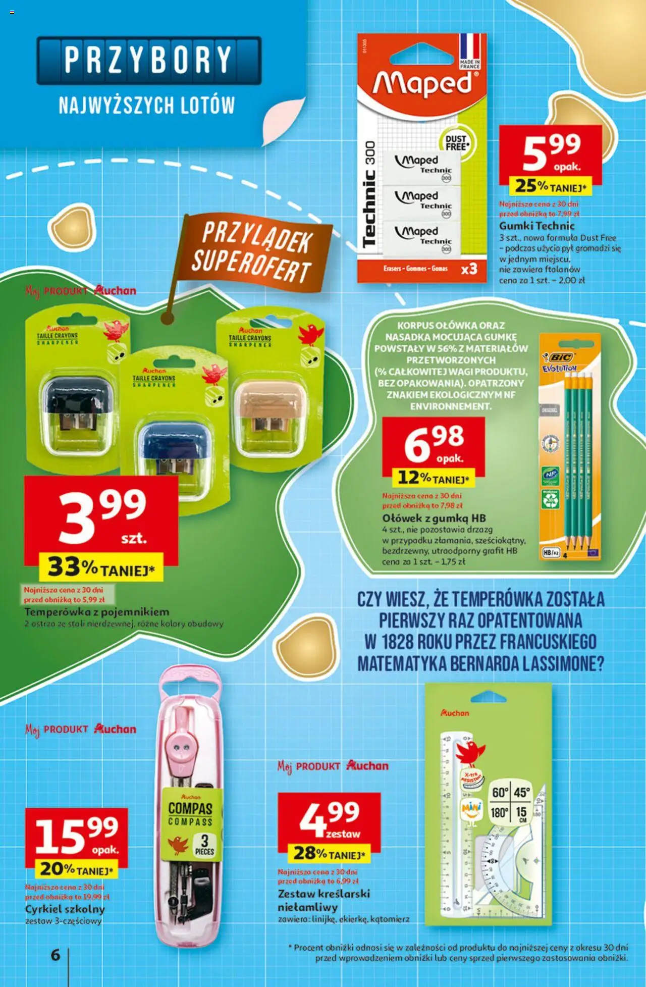 Auchan Odlotowe ceny na start szkoły Hipermarket Gazetka ważna   od 14.08.2025 do 20.08.2025 strona 6