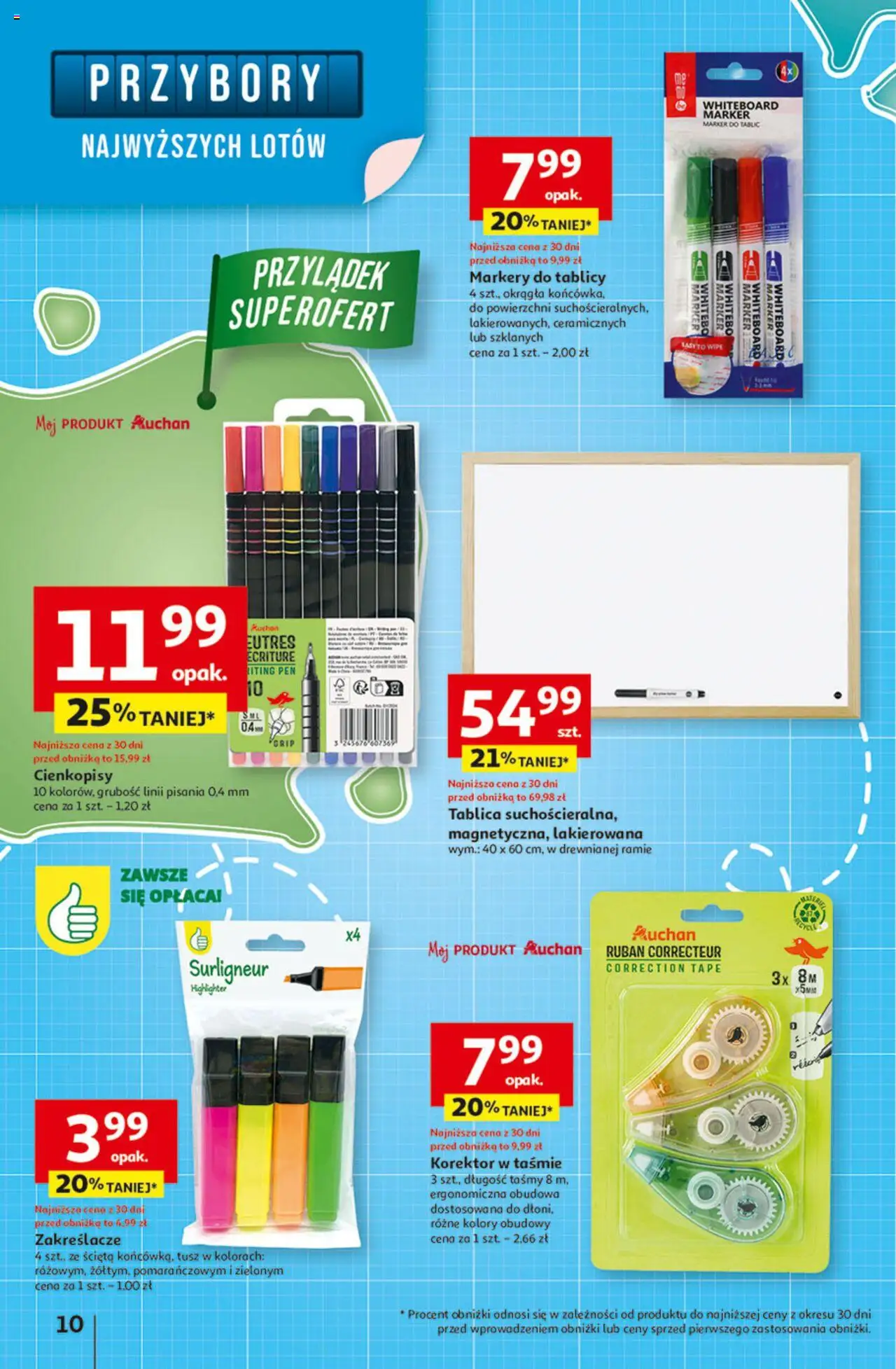 Auchan Odlotowe ceny na start szkoły Hipermarket Gazetka ważna   od 14.08.2025 do 20.08.2025 strona 10
