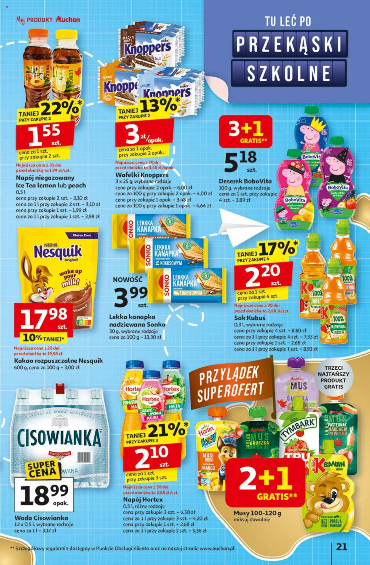 Auchan Odlotowe ceny na start szkoły Hipermarket Gazetka  ważna od  21.08.2025 do 27.08.2025 strona 21