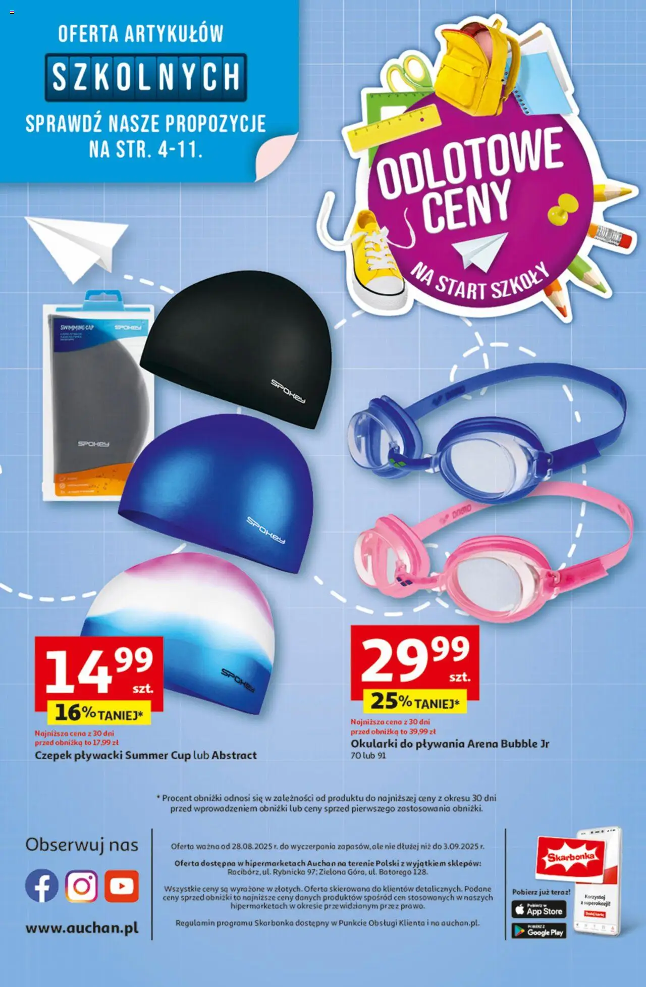 Auchan Odlotowe ceny na start szkoły Hipermarket Gazetka ważna od 28.08.2025 do 03.09.2025 strona 43