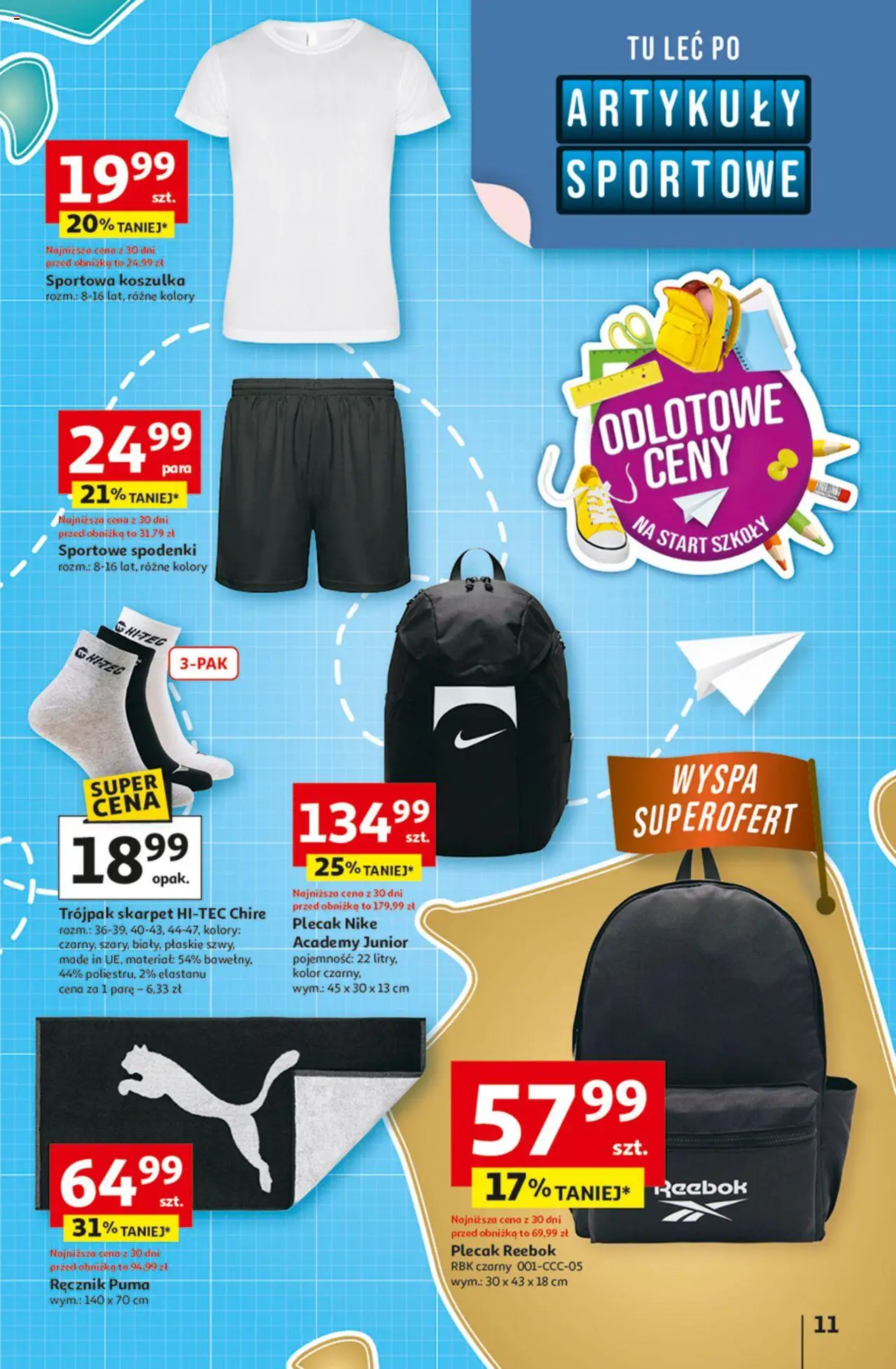 Auchan Odlotowe ceny na start szkoły Hipermarket Gazetka ważna od 28.08.2025 do 03.09.2025 strona 10