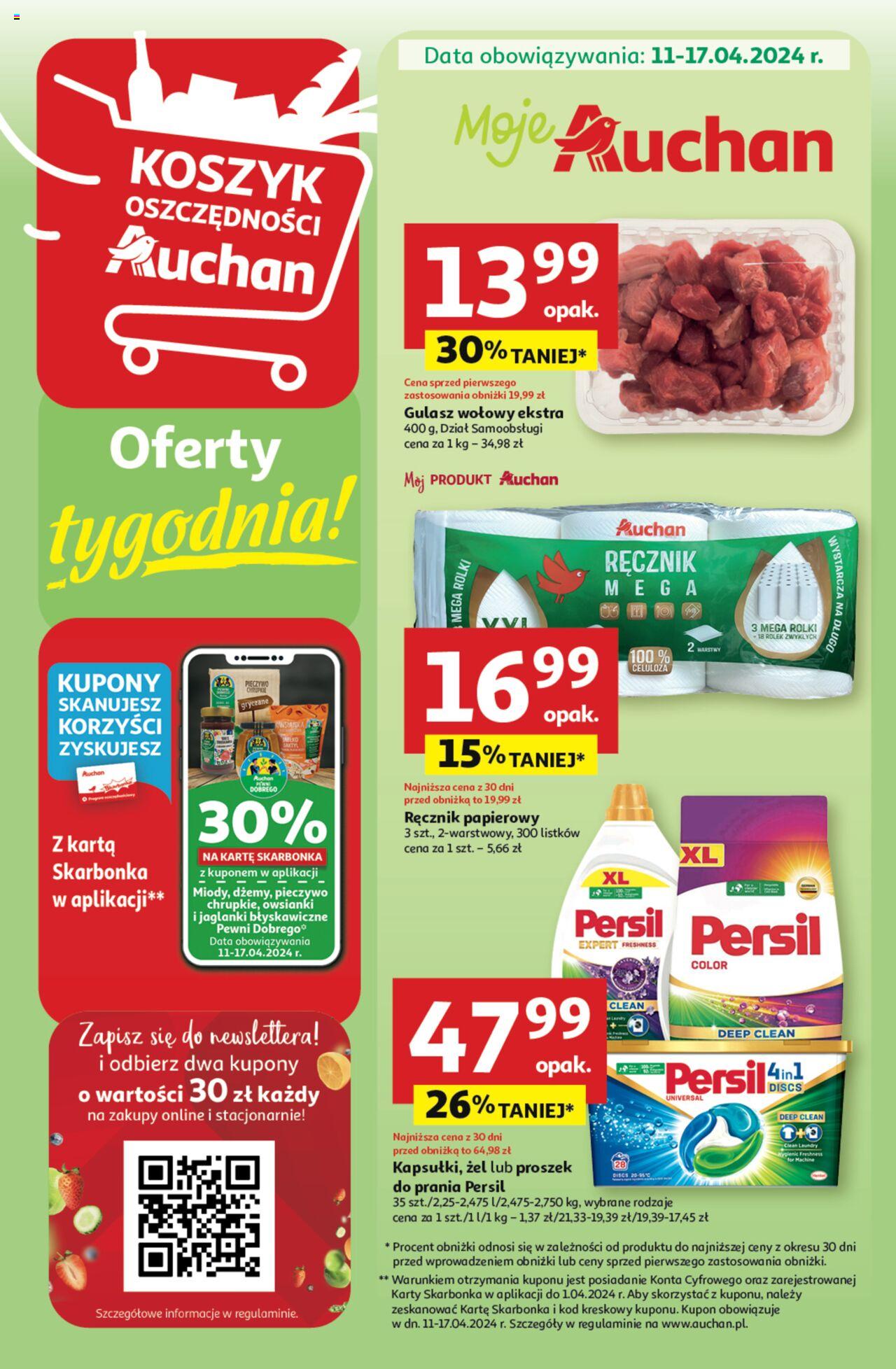 Auchan Oferty tygodnia Gazetka ważna od 11.04.2024 do 17.04.2024 strona 1