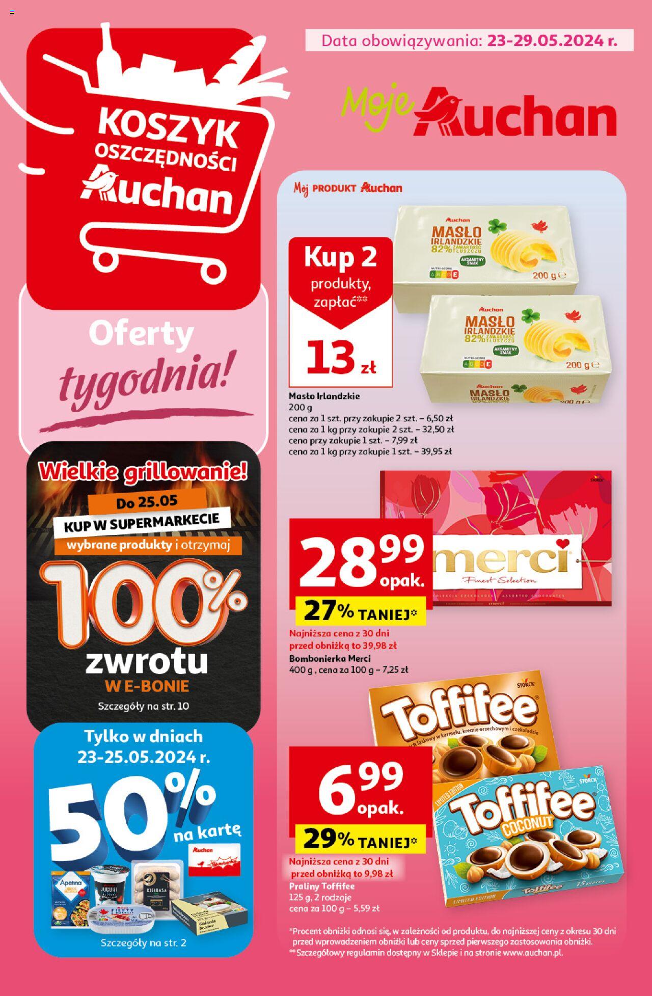 Auchan Oferty tygodnia Gazetka ważna od 23.05.2024 do 29.05.2024 strona 1