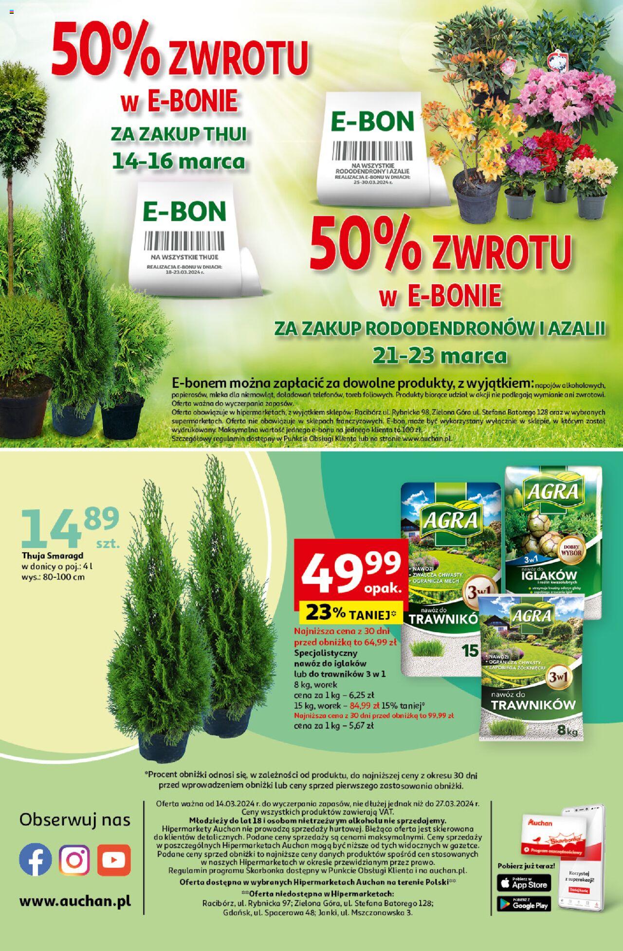 Auchan Ogród w najlepszej formie Hipermarket Gazetka ważna  od 14.03.2024 do 27.03.2024 strona 12