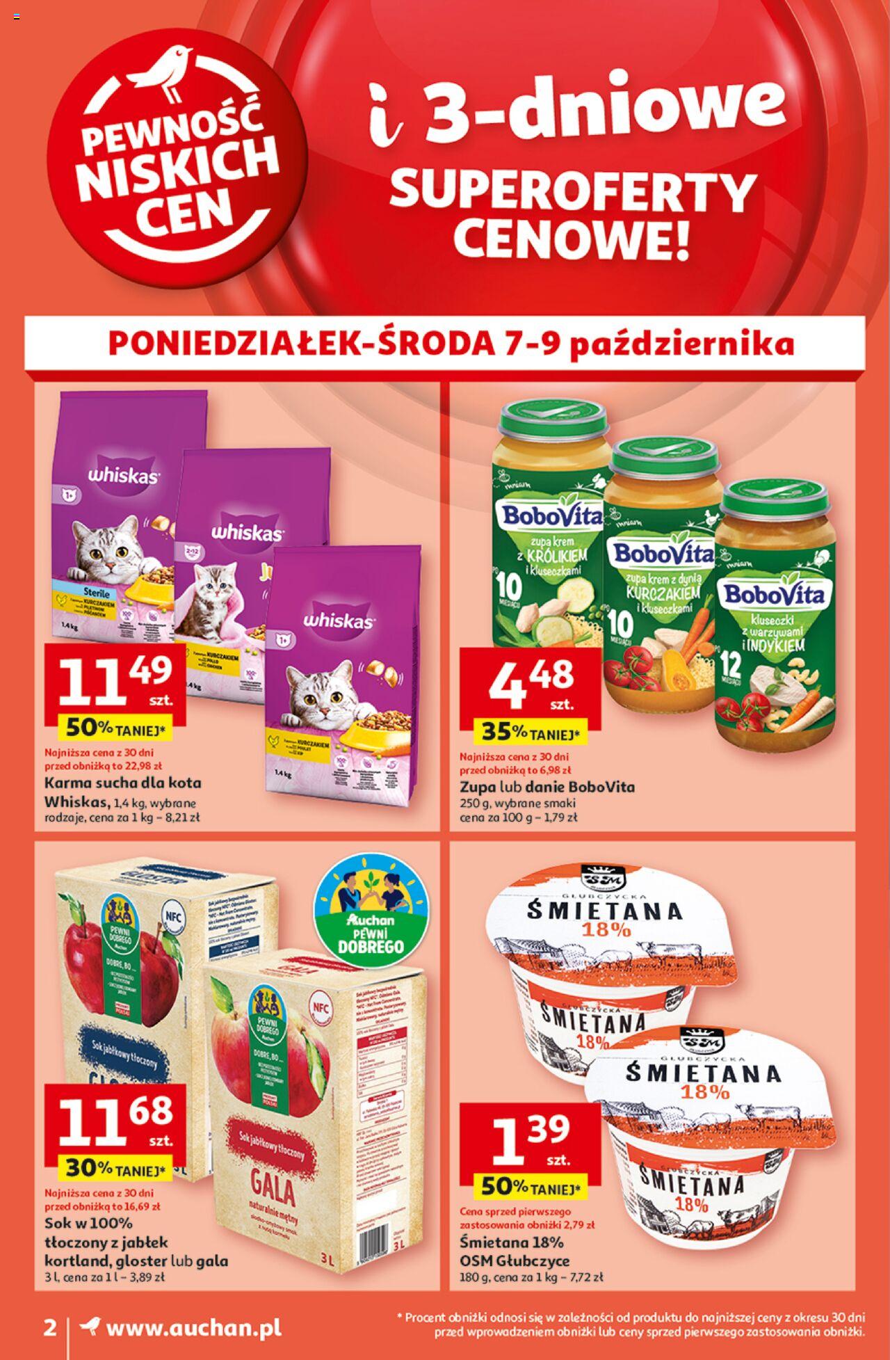 Auchan Pewność Niskich Cen Gazetka ważna od 03.10.2024 do 09.10.2024 strona 2