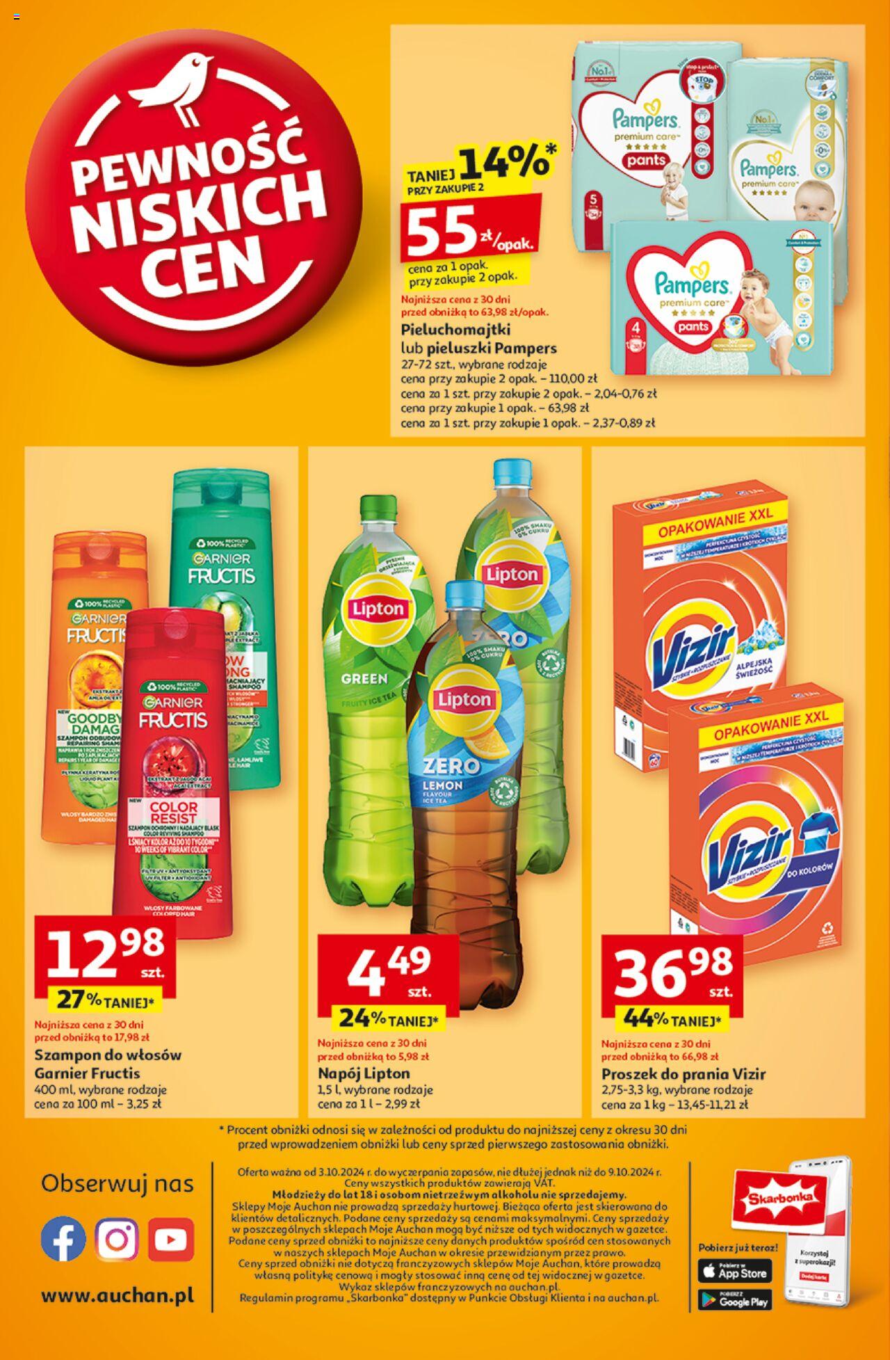 Auchan Pewność Niskich Cen Gazetka ważna od 03.10.2024 do 09.10.2024 strona 10