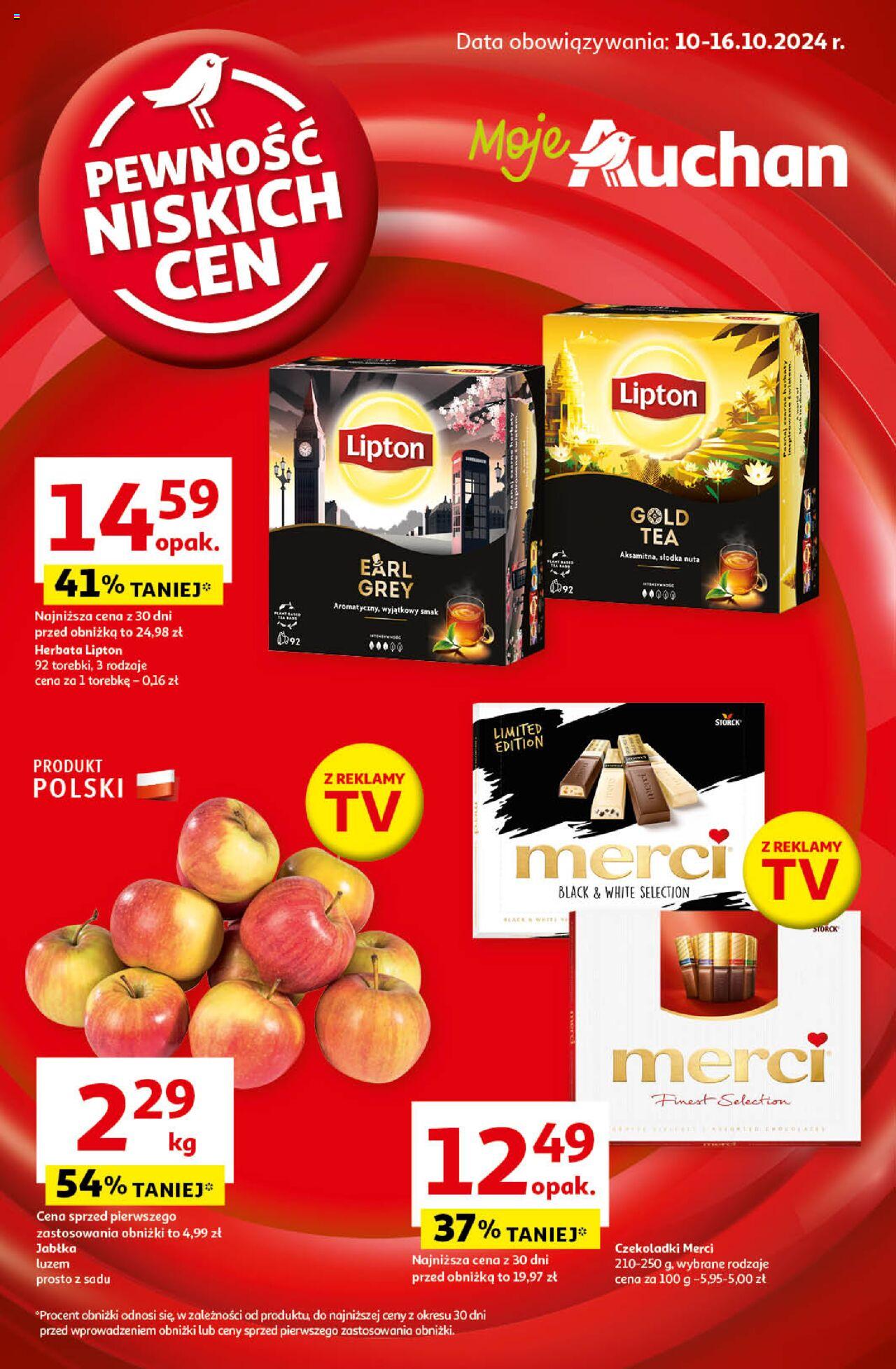 Auchan Pewność Niskich Cen Gazetka ważna od  10.10.2024 do 16.10.2024 strona 1